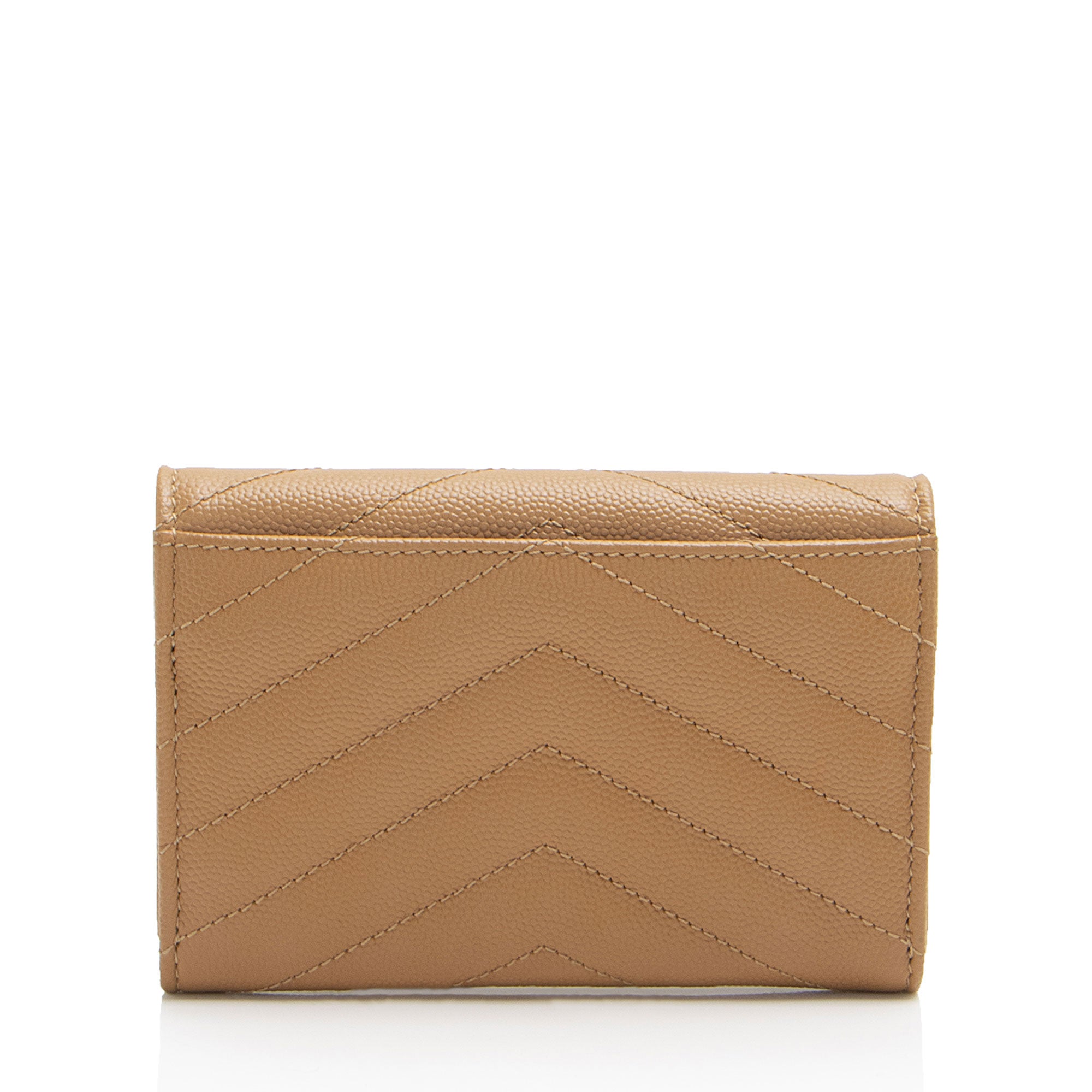 Saint Laurent Matelasse Grain de Poudre Monogram Envelope Small Wallet