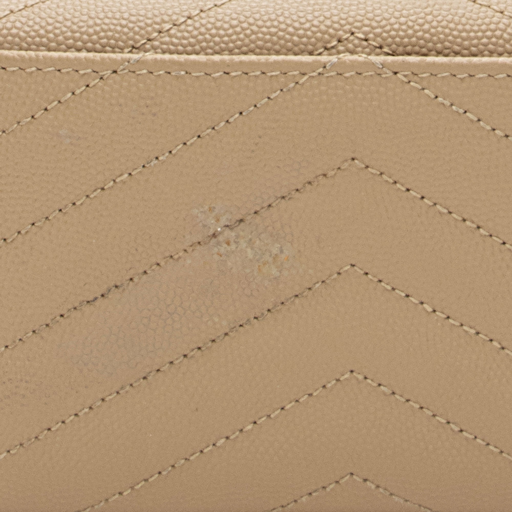 Saint Laurent Matelasse Grain de Poudre Monogram Envelope Small Wallet