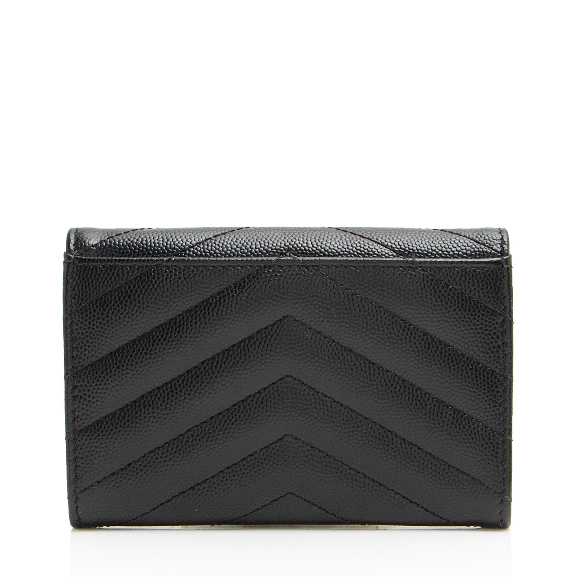 Saint Laurent Matelasse Grain de Poudre Monogram Envelope Small Wallet