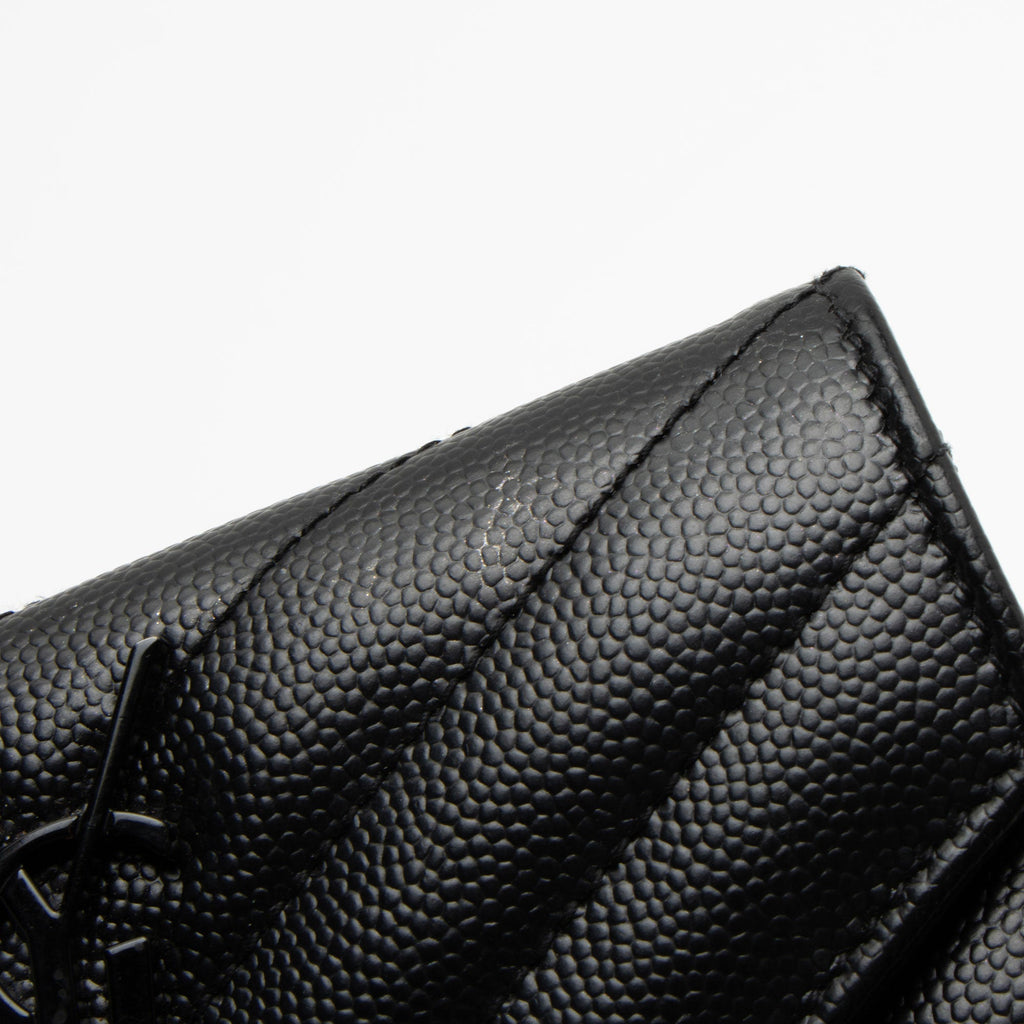 Saint Laurent Matelasse Grain de Poudre Monogram Envelope Small Wallet