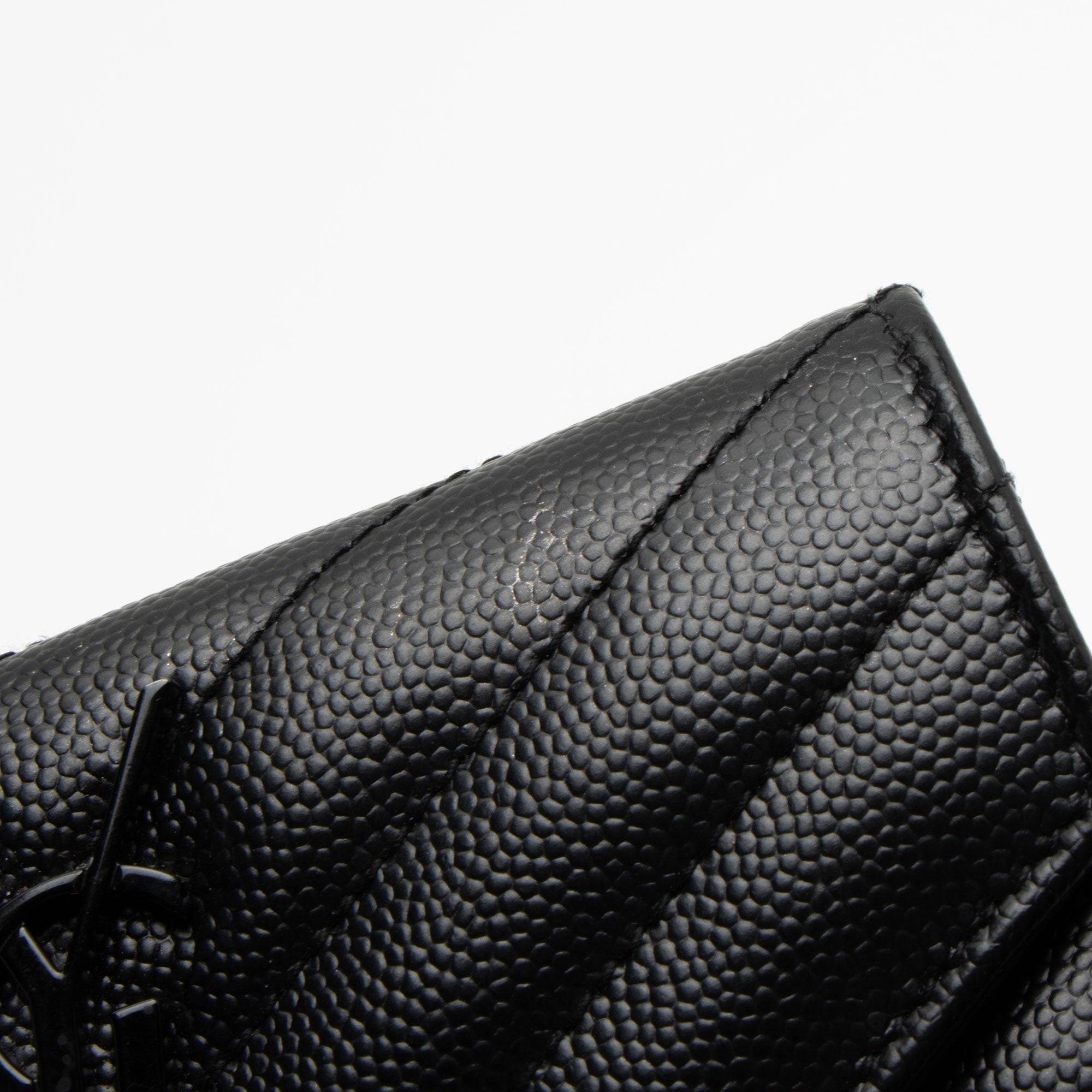 Saint Laurent Matelasse Grain de Poudre Monogram Envelope Small Wallet