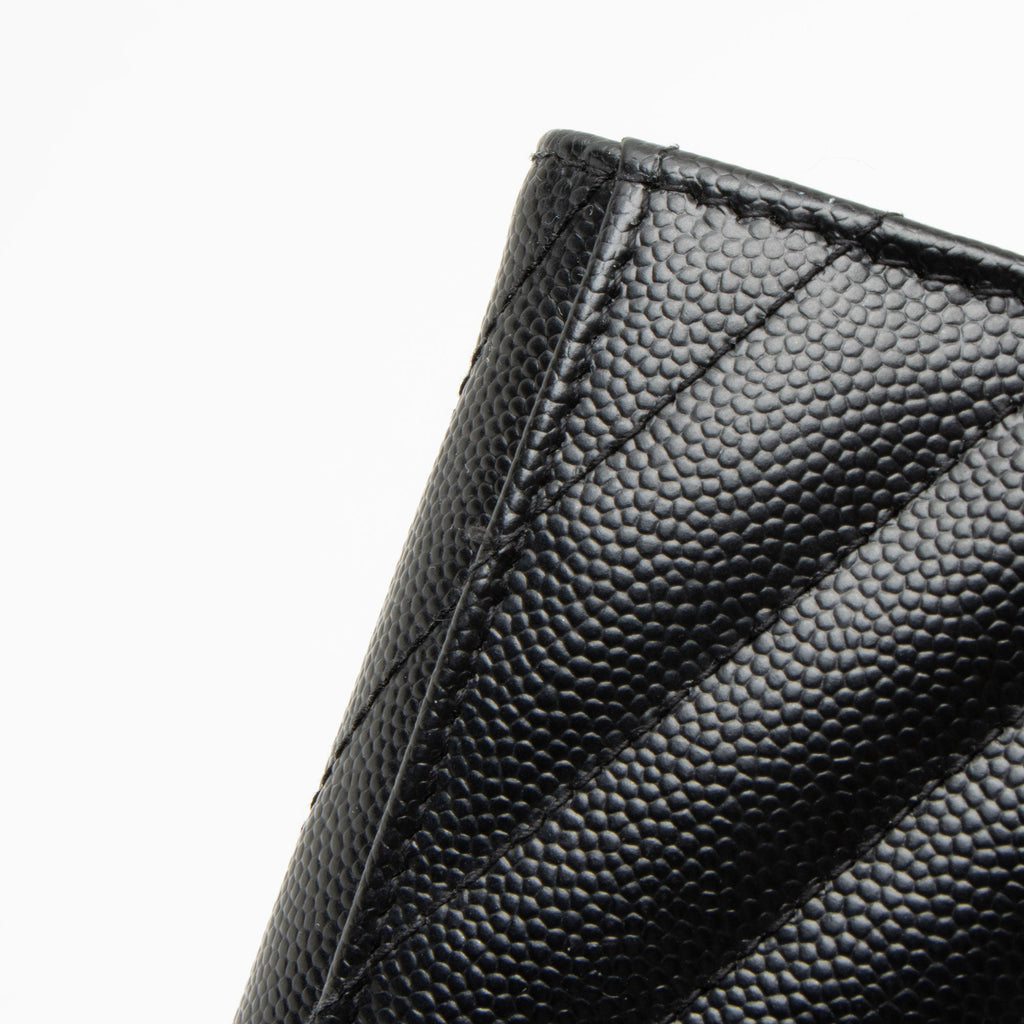 Saint Laurent Matelasse Grain de Poudre Monogram Envelope Small Wallet