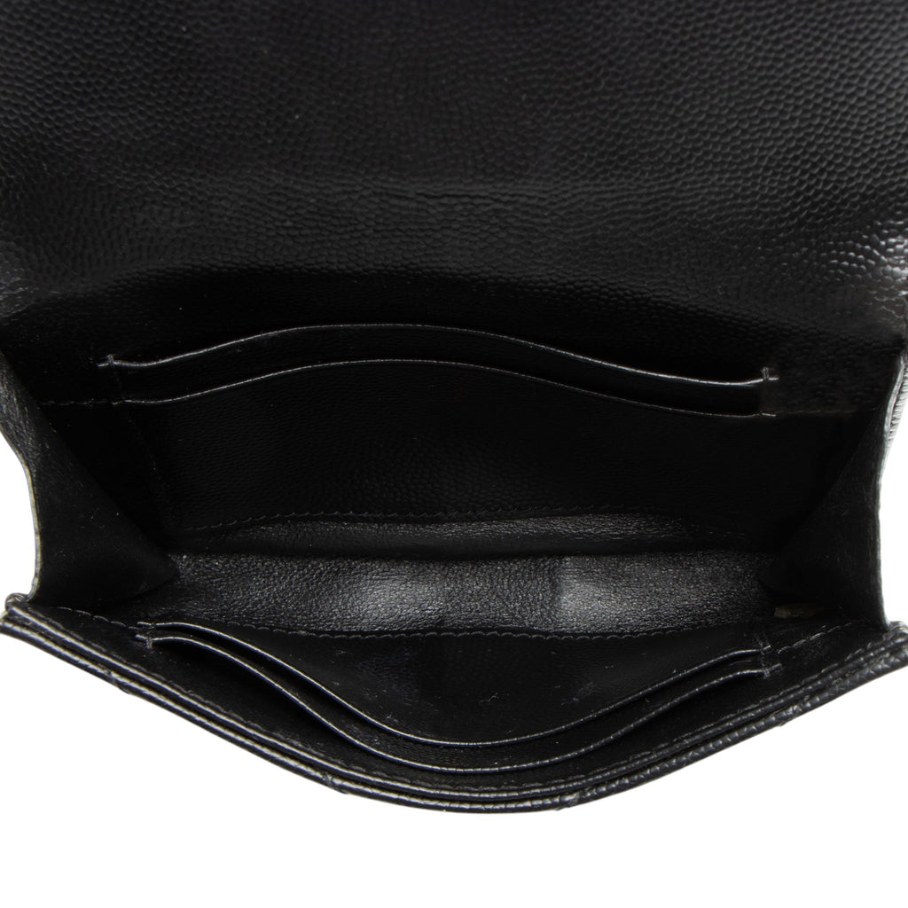 Saint Laurent Matelasse Grain de Poudre Monogram Envelope Small Wallet