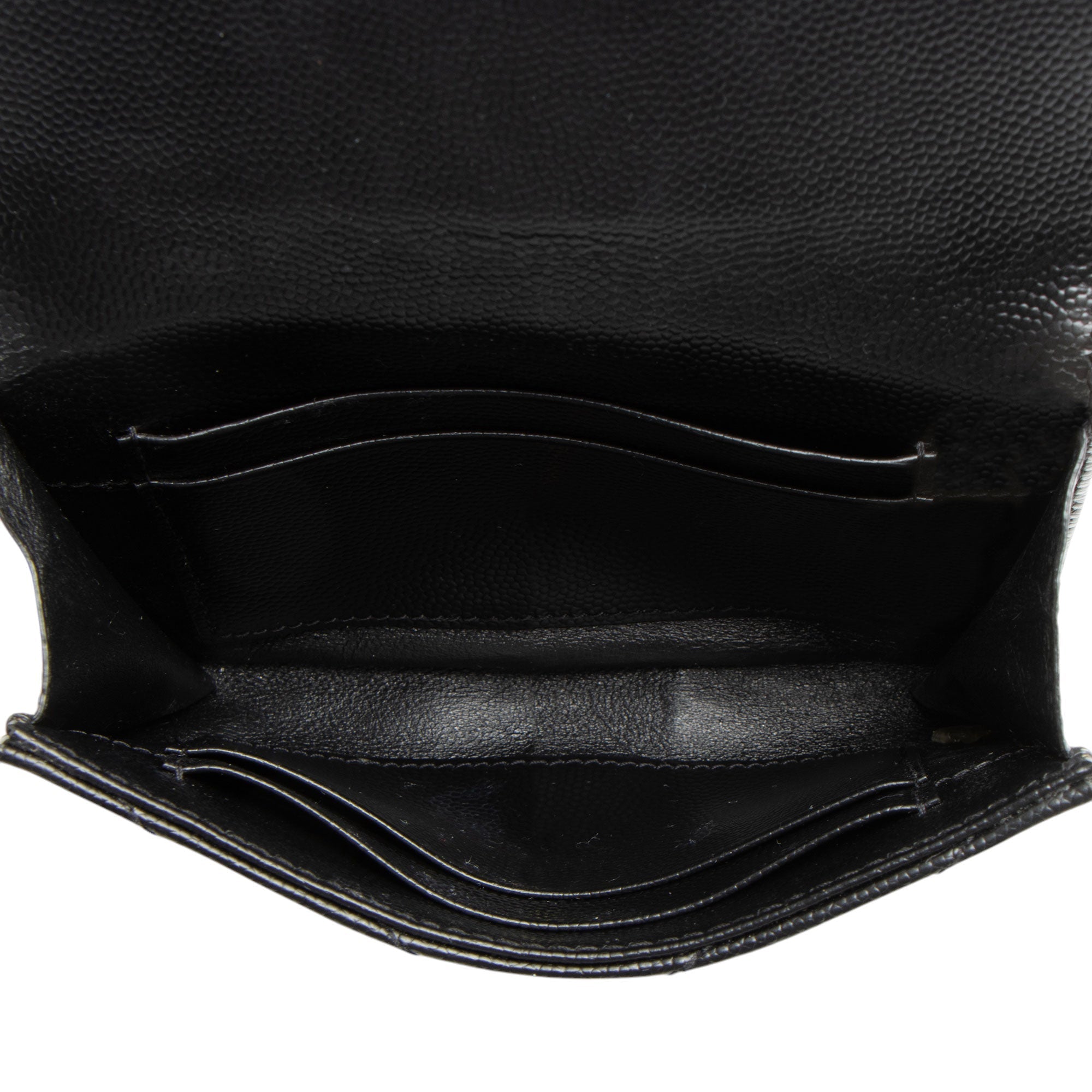 Saint Laurent Matelasse Grain de Poudre Monogram Envelope Small Wallet