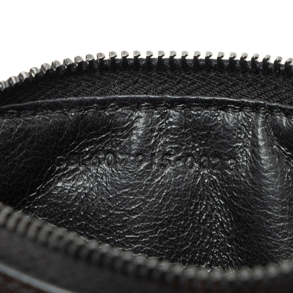 Saint Laurent Matelasse Grain de Poudre Monogram Fragments Zipper Card Case (SHF-sDlJPU)