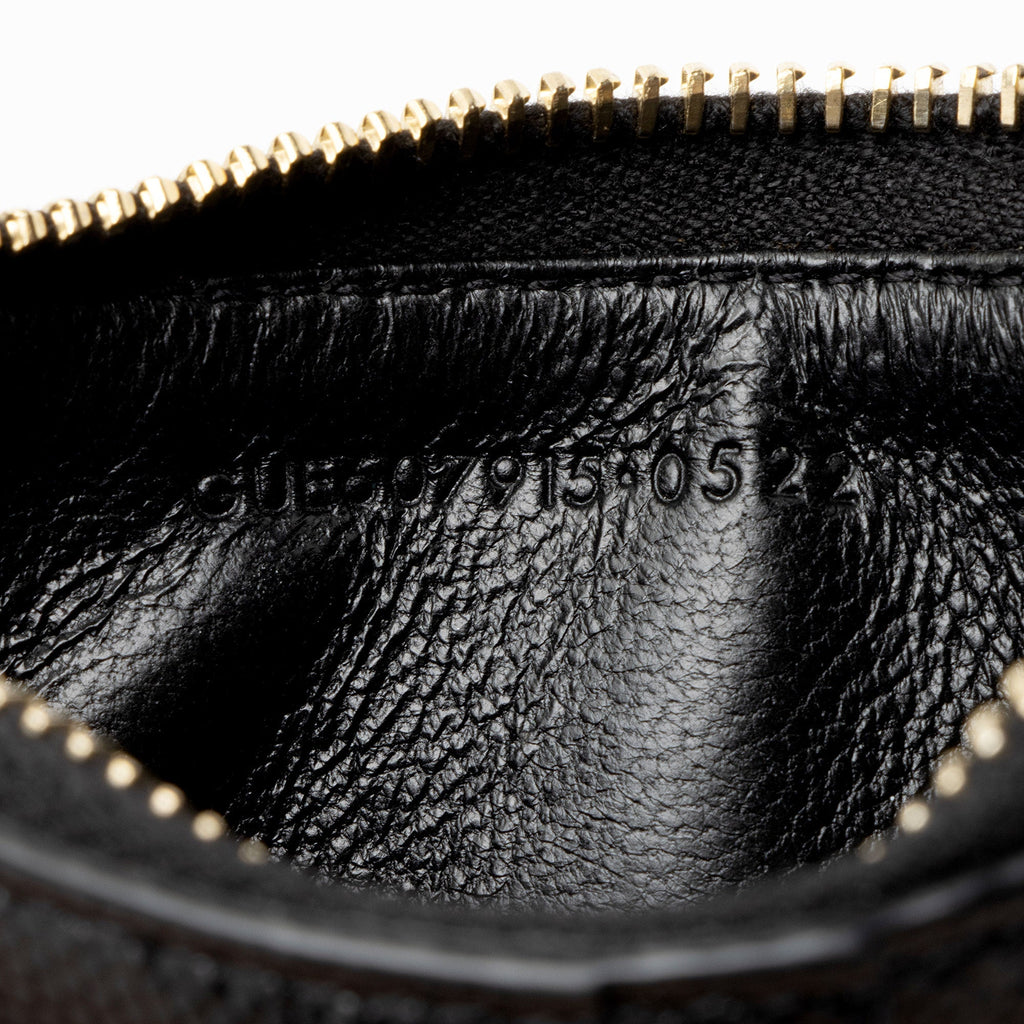 Saint Laurent Matelasse Grain de Poudre Monogram Fragments Zipper Card Case