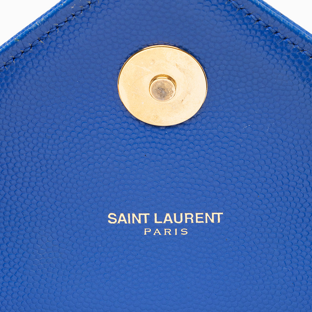 Saint Laurent Matelasse Grain de Poudre Monogram Large Shoulder Bag (SHF-21620)
