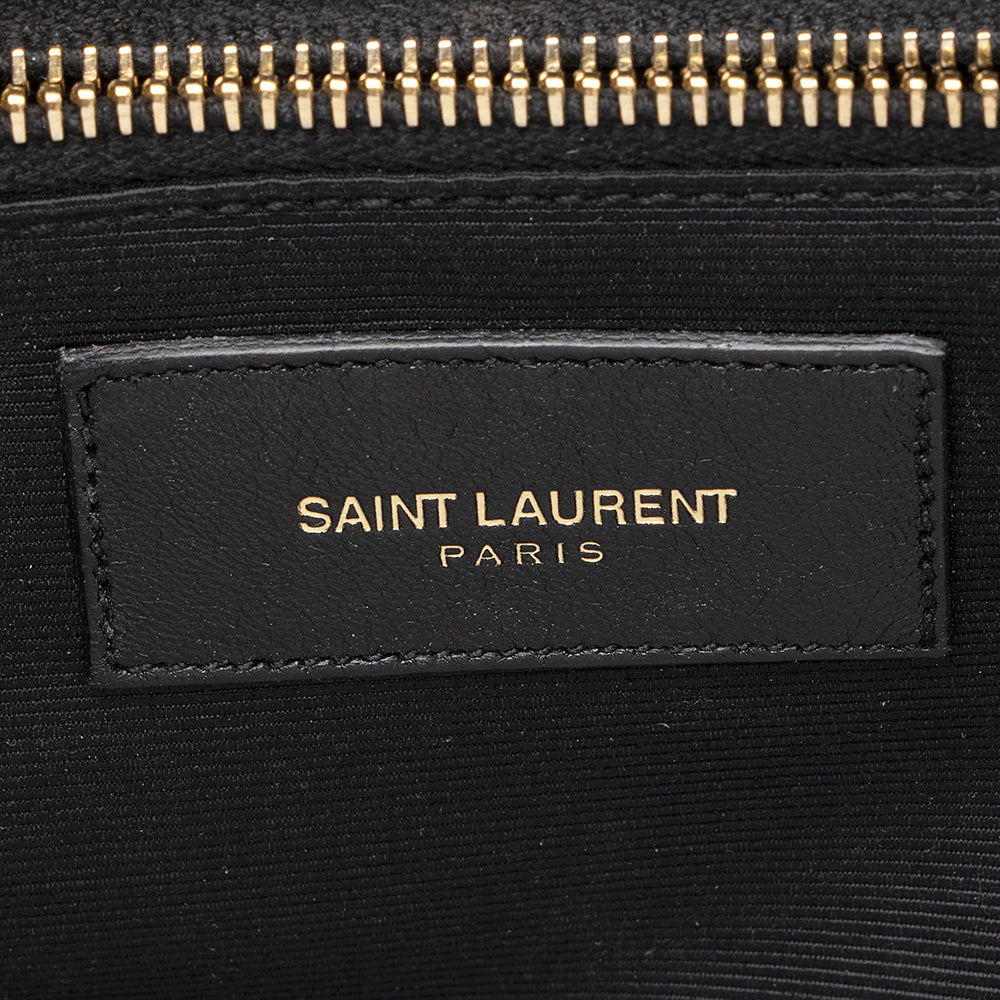 Saint Laurent Matelasse Grain de Poudre Monogram Large Shoulder Bag (SHF-21620)