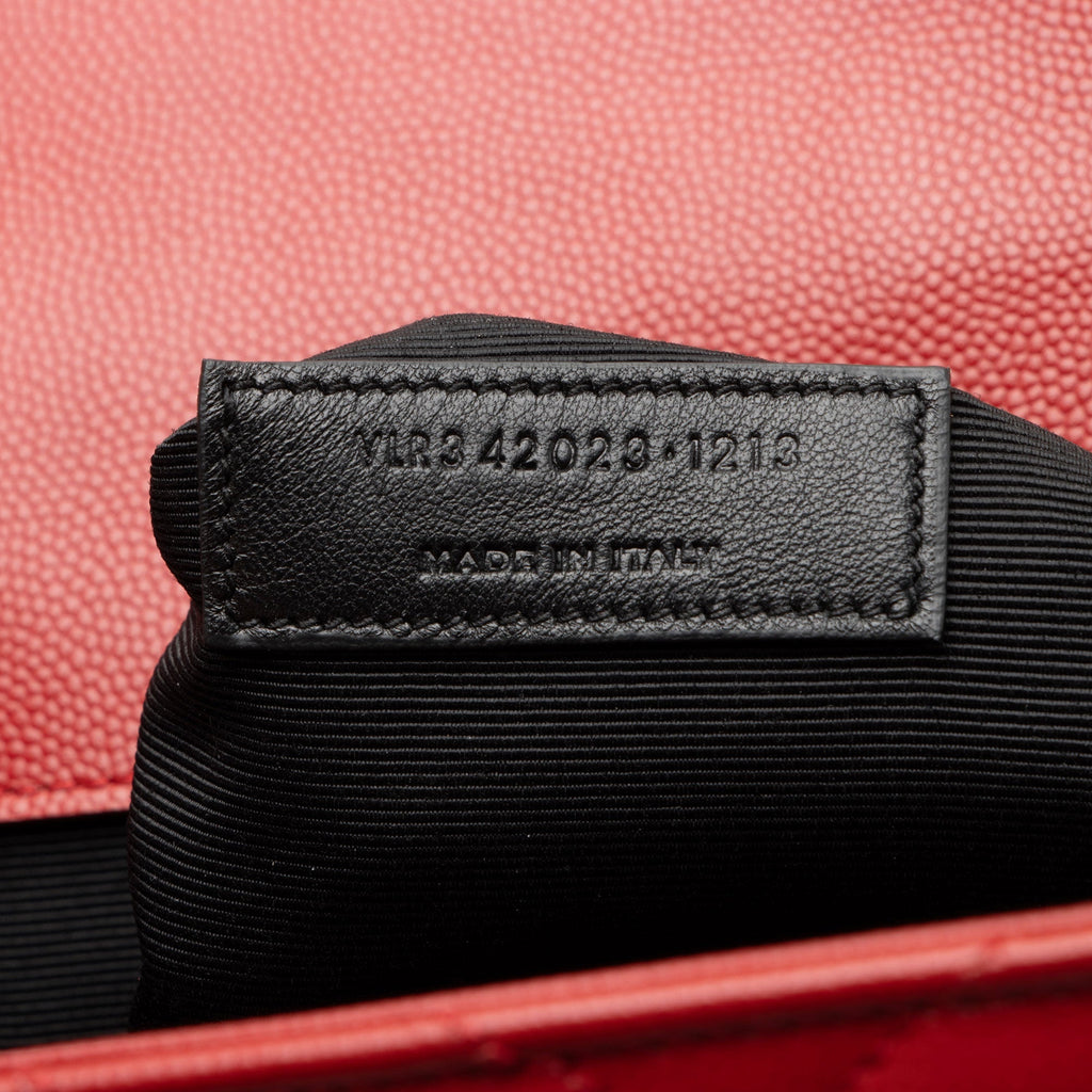Saint Laurent Matelasse Grain de Poudre Monogram Large Shoulder Bag (SHF-bJ8xep)
