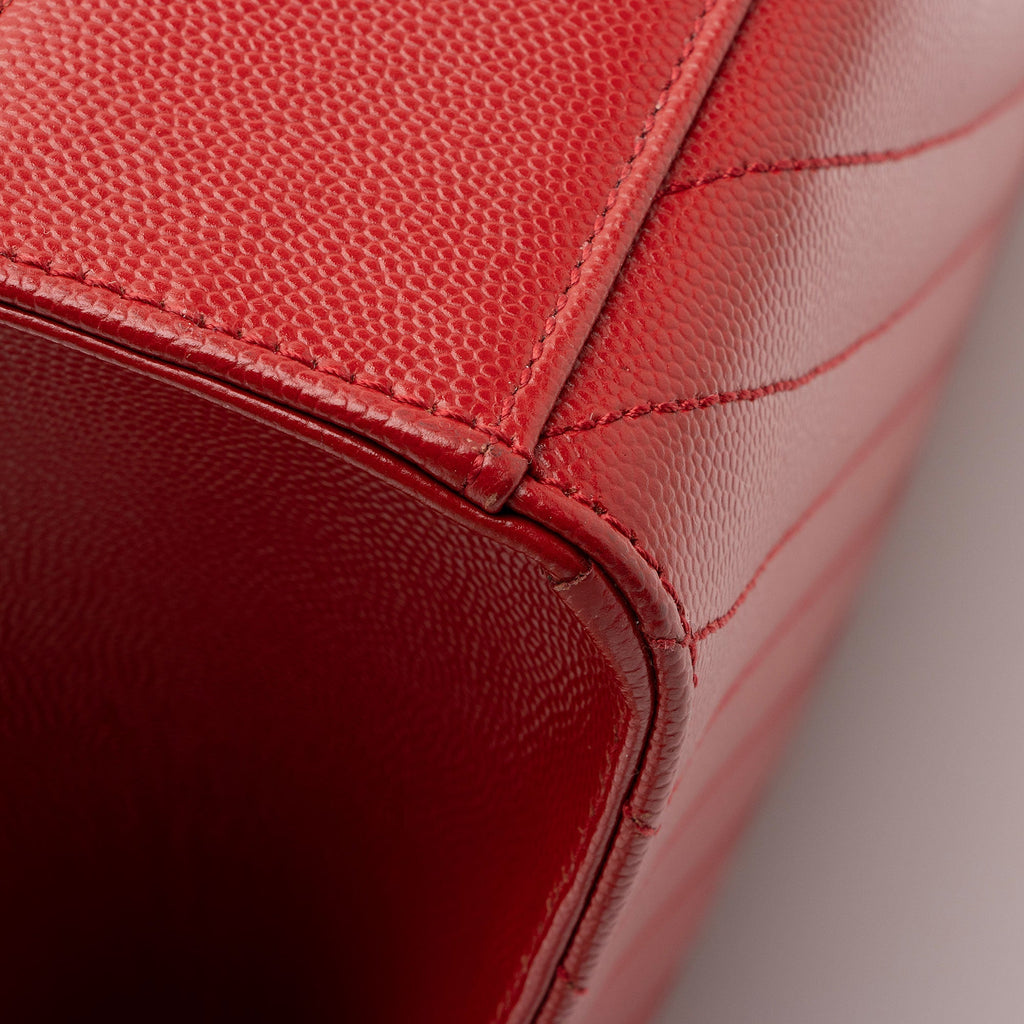 Saint Laurent Matelasse Grain de Poudre Monogram Large Shoulder Bag (SHF-bJ8xep)