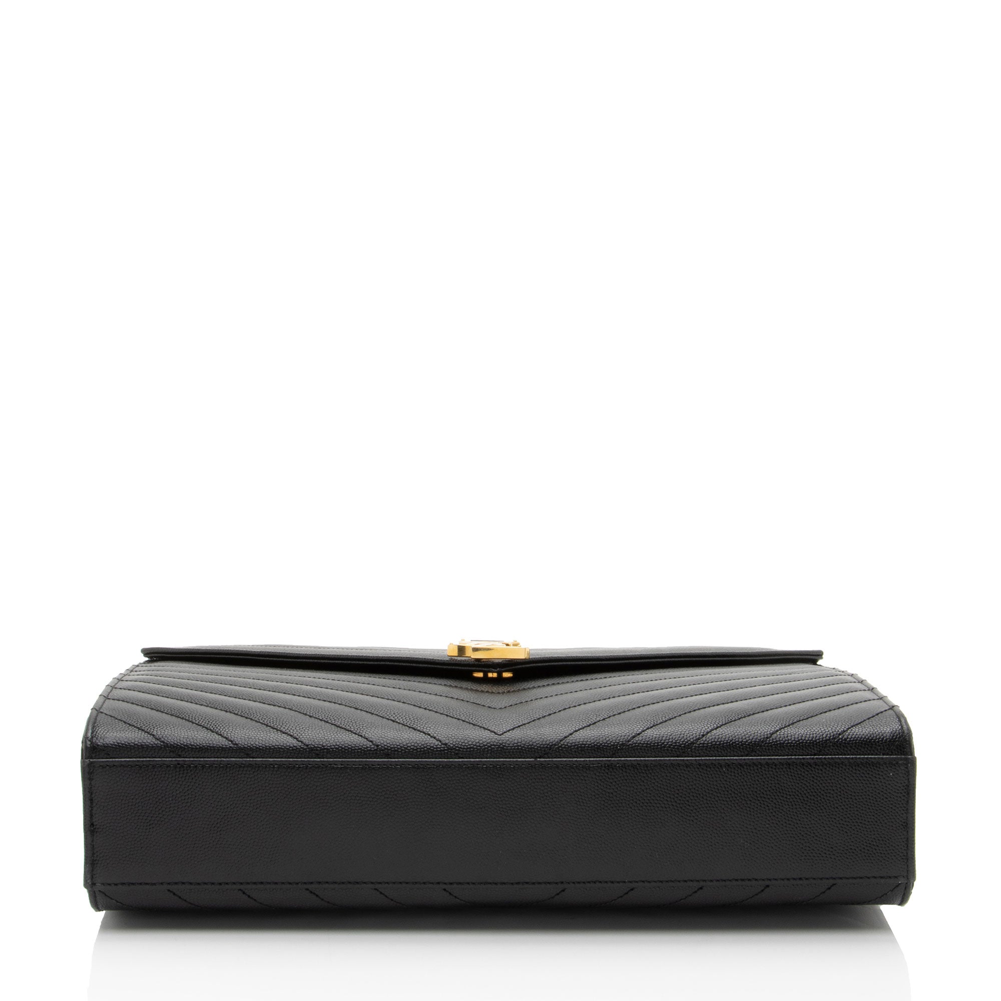 Saint Laurent Matelasse Grain de Poudre Monogram Large Shoulder Bag