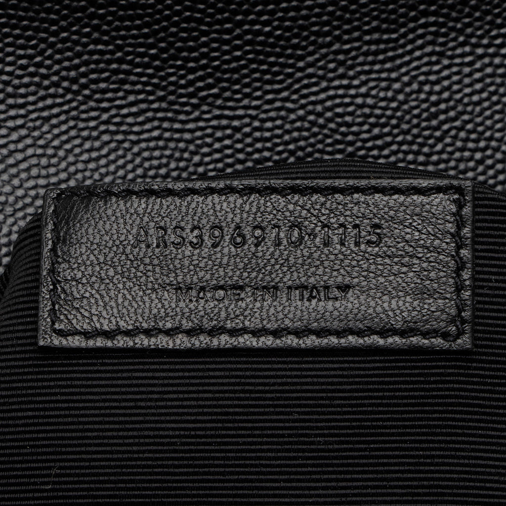 Saint Laurent Matelasse Grain de Poudre Monogram Large Shoulder Bag