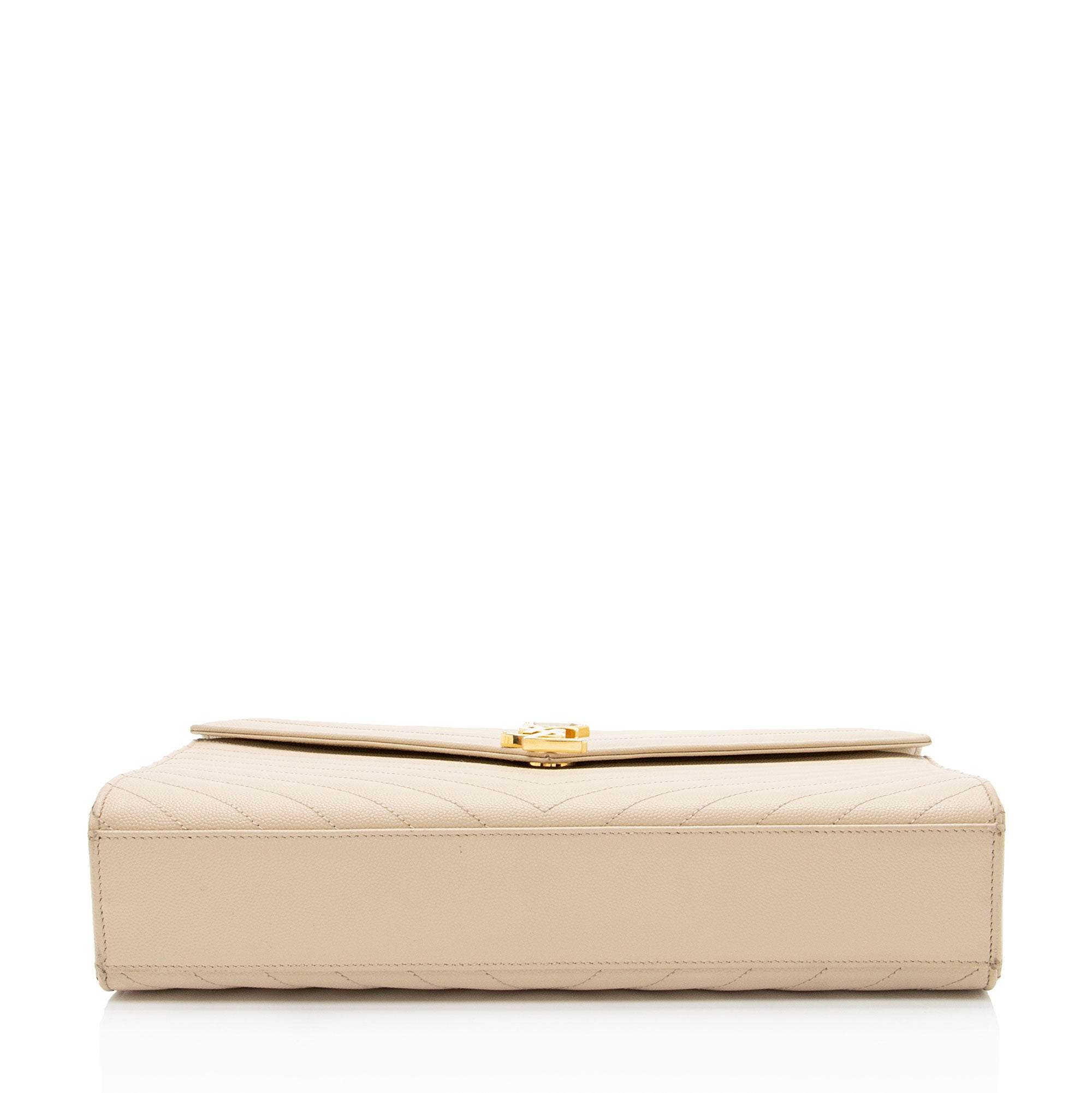 Saint Laurent Matelasse Grain de Poudre Monogram Large Shoulder Bag