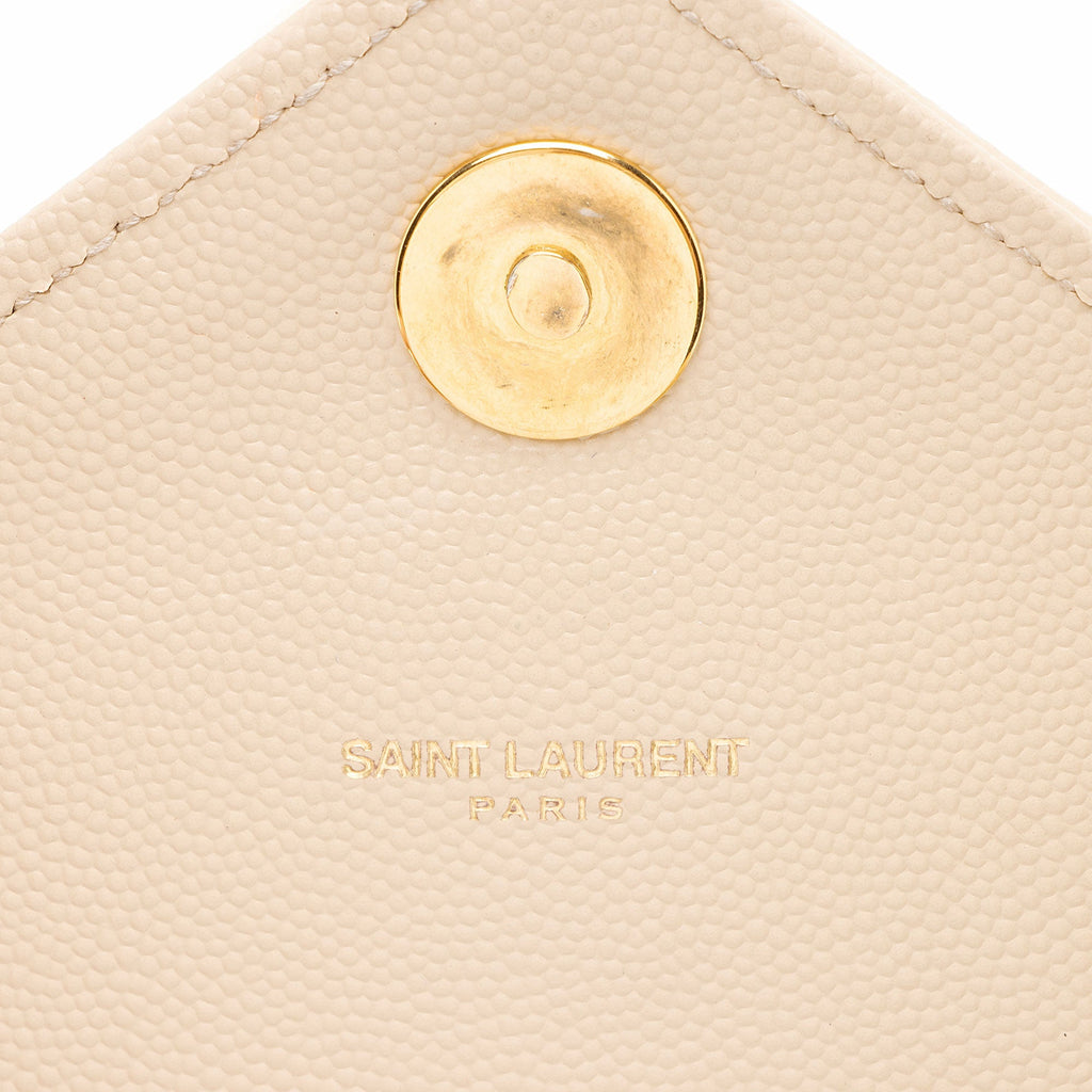 Saint Laurent Matelasse Grain de Poudre Monogram Large Shoulder Bag