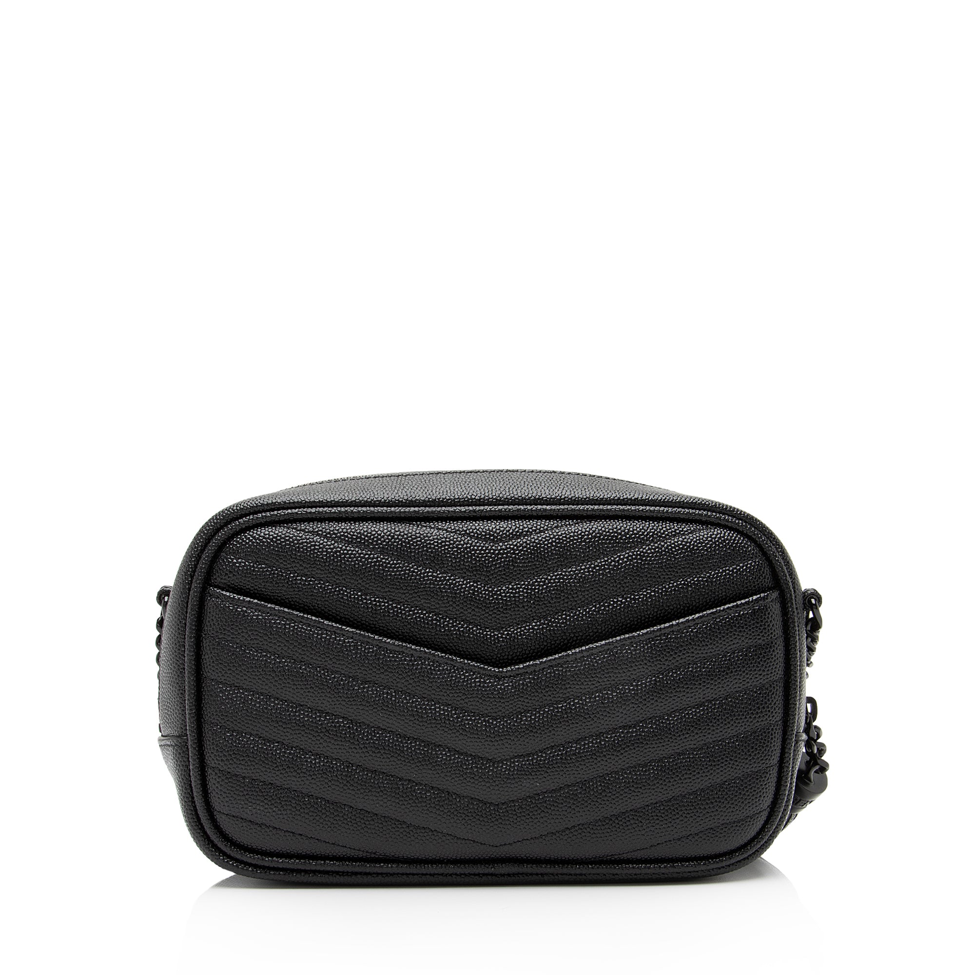 Saint Laurent Matelasse Grain de Poudre Monogram Lou Mini Camera Bag (SHF-23500)