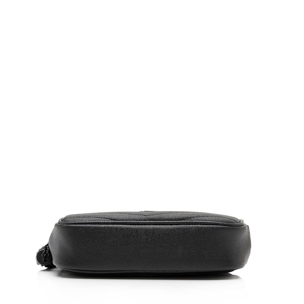 Saint Laurent Matelasse Grain de Poudre Monogram Lou Mini Camera Bag (SHF-23500)