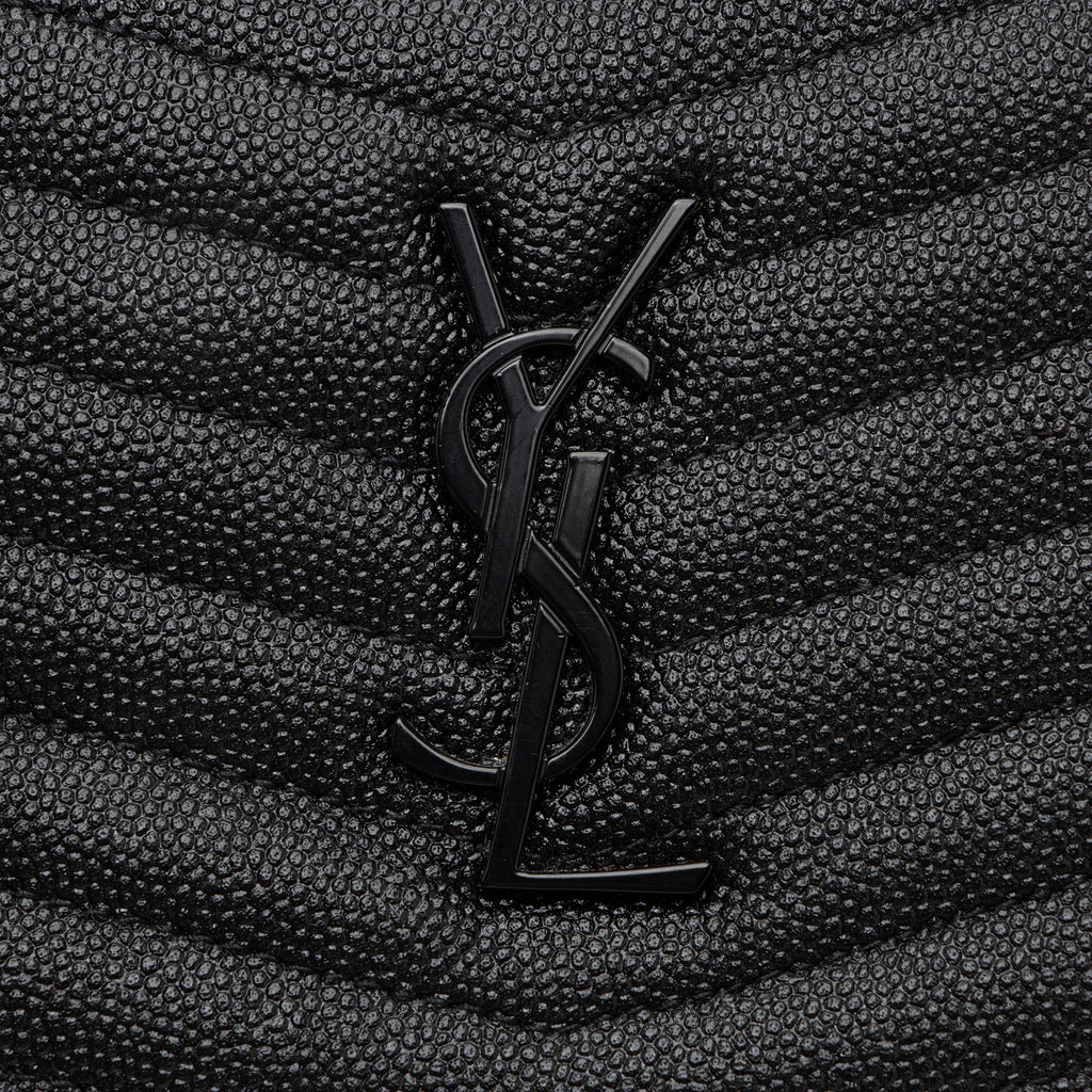 Saint Laurent Matelasse Grain de Poudre Monogram Lou Mini Camera Bag (SHF-23500)