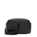 Saint Laurent Matelasse Grain de Poudre Monogram Lou Mini Camera Bag (SHF-23500)