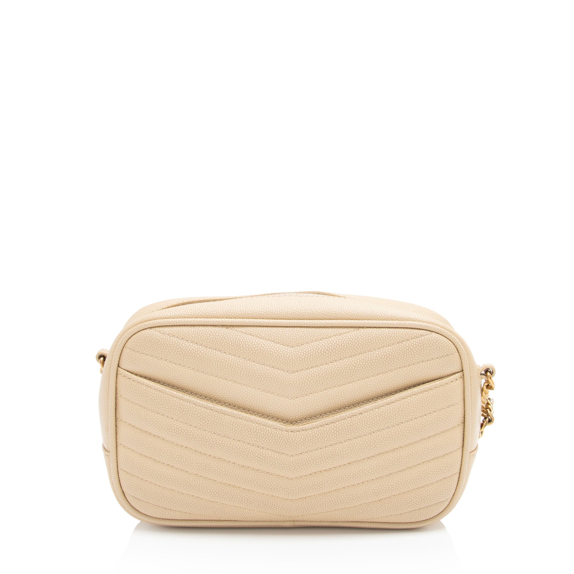 Saint Laurent Matelasse Grain de Poudre Monogram Lou Mini Camera Bag (SHF-e52Zwb)