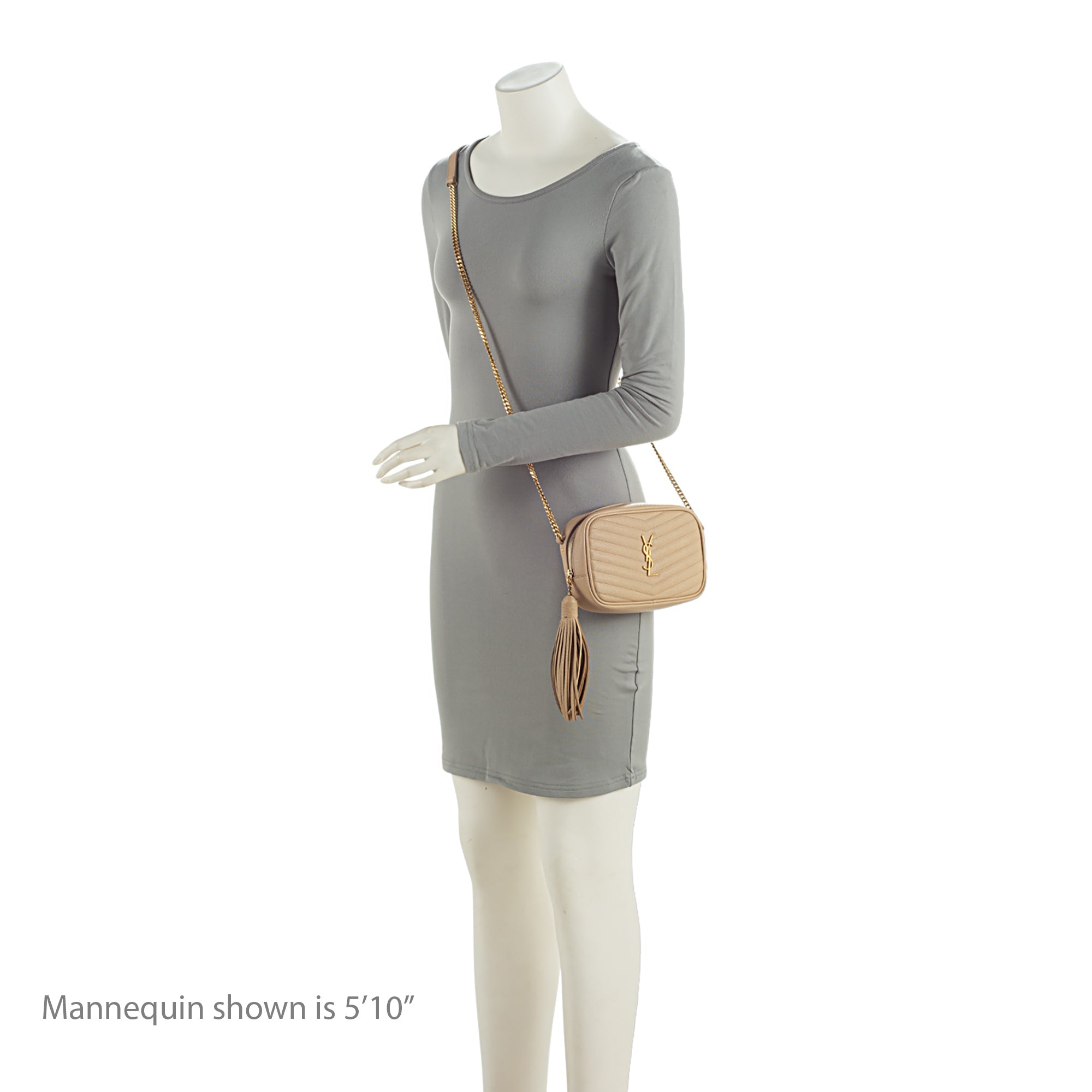 Saint Laurent Matelasse Grain de Poudre Monogram Lou Mini Camera Bag (SHF-e52Zwb)