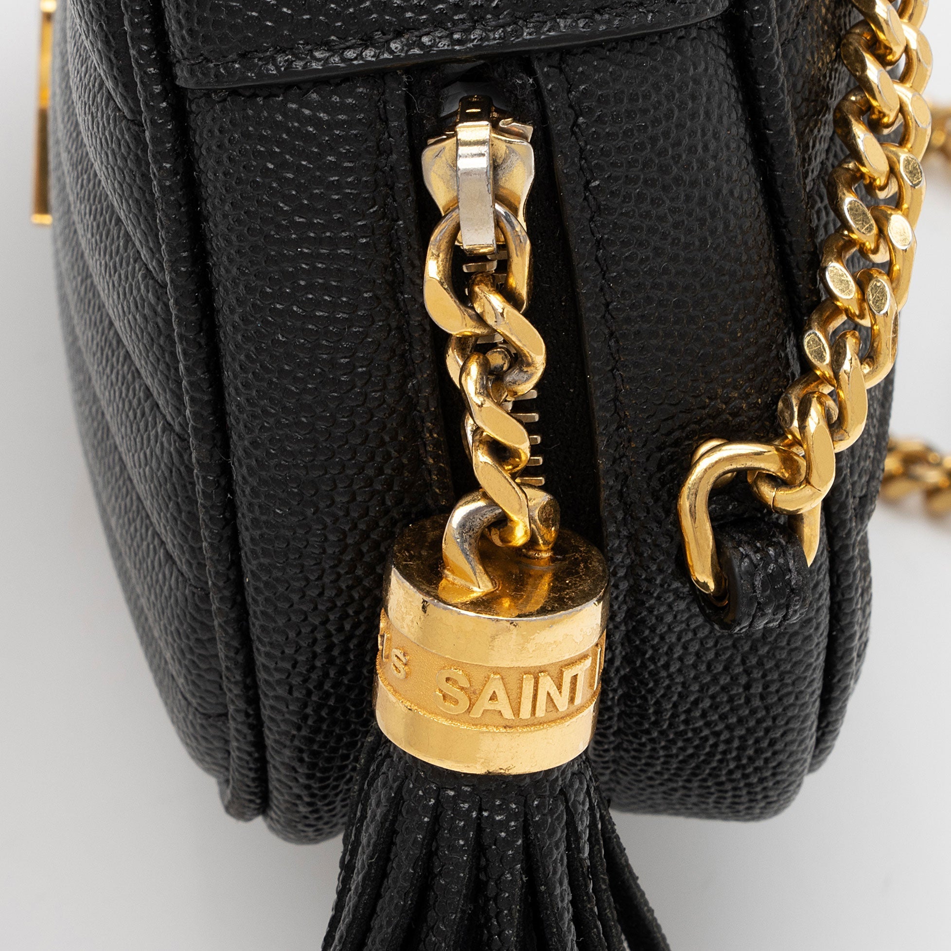 Saint Laurent Matelasse Grain de Poudre Monogram Lou Mini Camera Bag (SHF-mLGuHp)