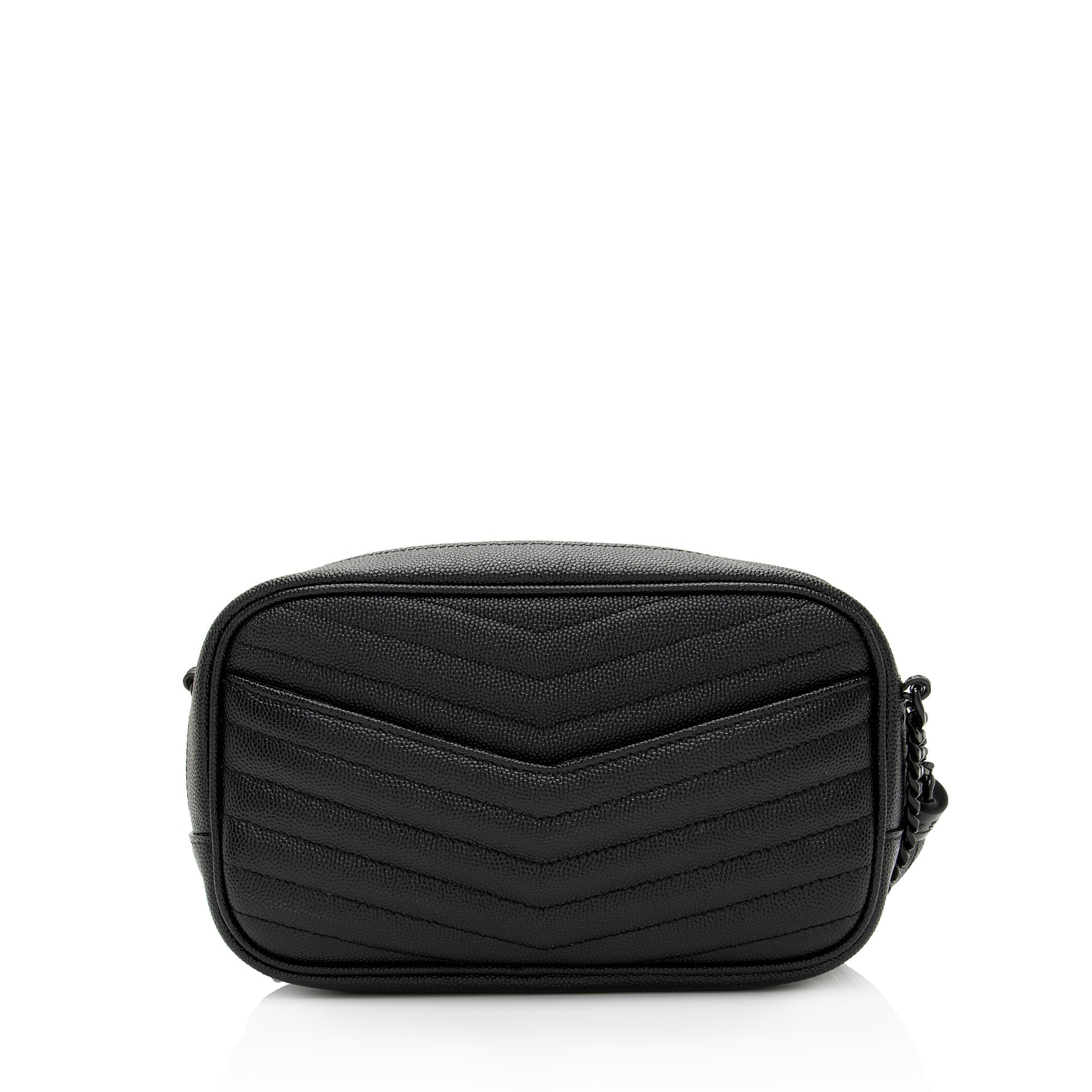 Saint Laurent Matelasse Grain de Poudre Monogram Lou Mini Camera Bag (SHF-CGmBSW)