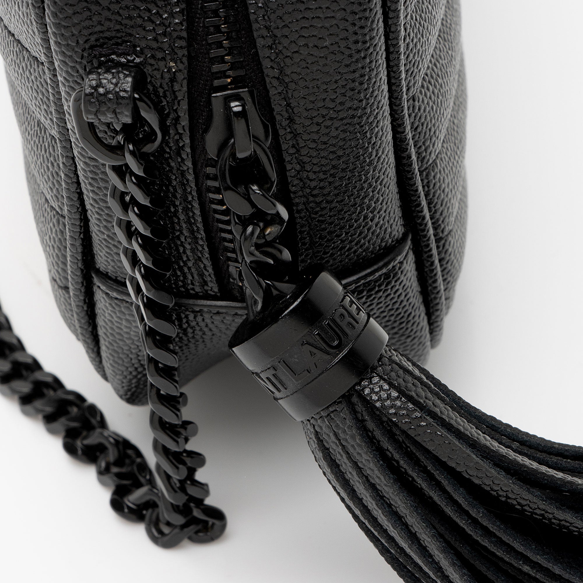 Saint Laurent Matelasse Grain de Poudre Monogram Lou Mini Camera Bag (SHF-CGmBSW)