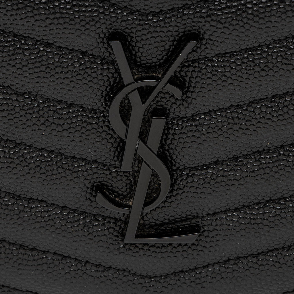 Saint Laurent Matelasse Grain de Poudre Monogram Lou Mini Camera Bag (SHF-CGmBSW)