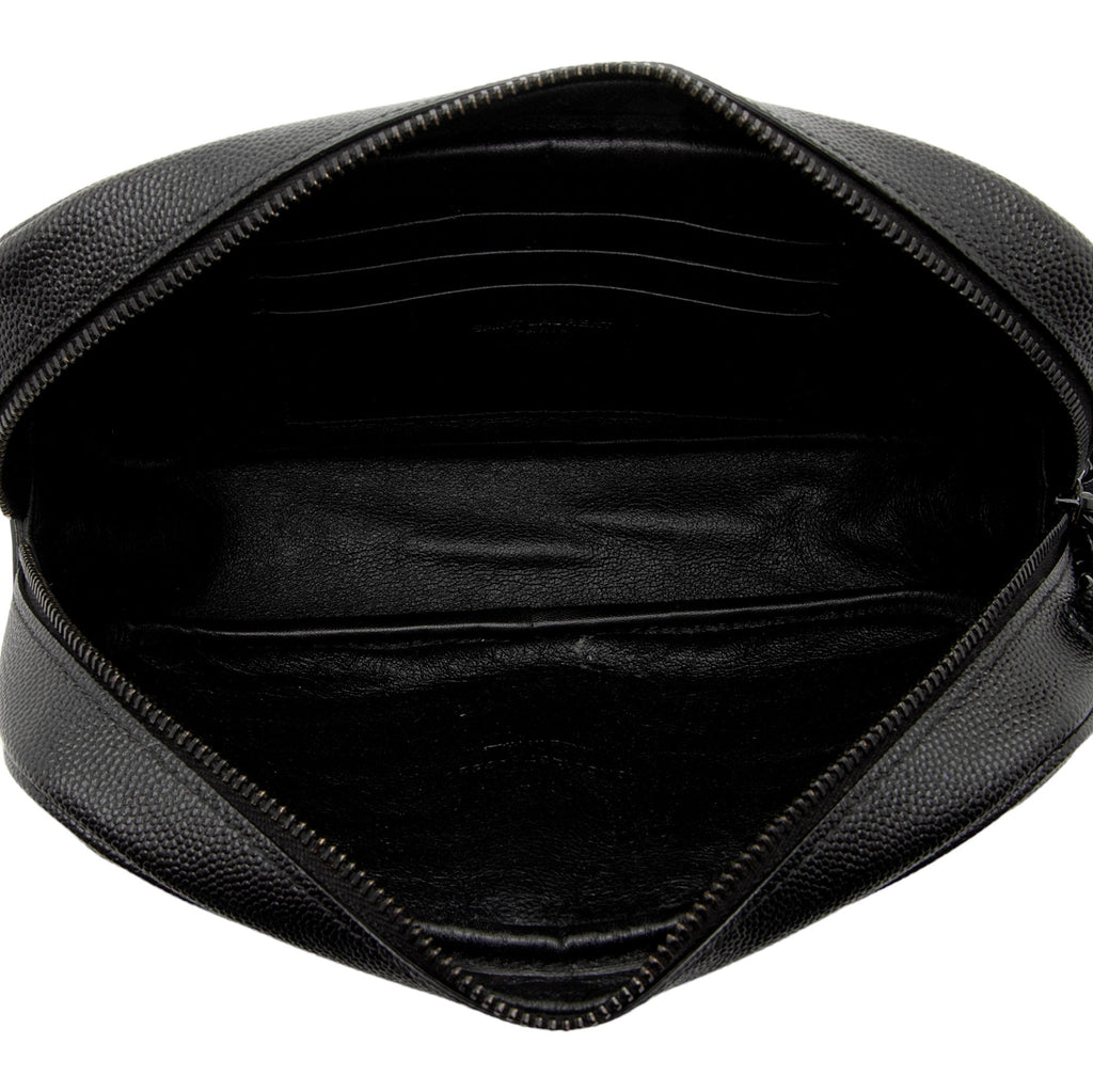 Saint Laurent Matelasse Grain de Poudre Monogram Lou Mini Camera Bag (SHF-CGmBSW)