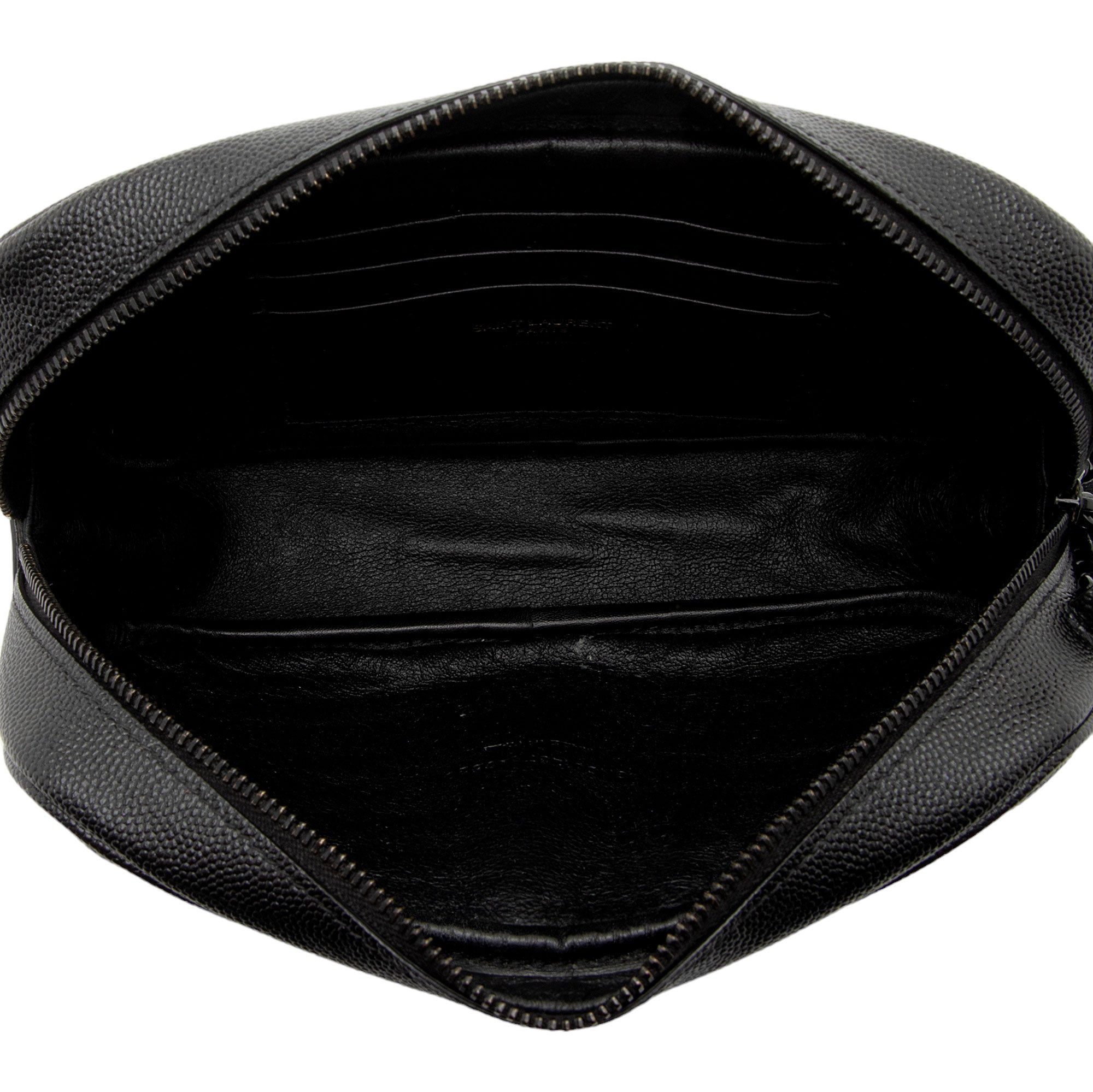 Saint Laurent Matelasse Grain de Poudre Monogram Lou Mini Camera Bag (SHF-CGmBSW)