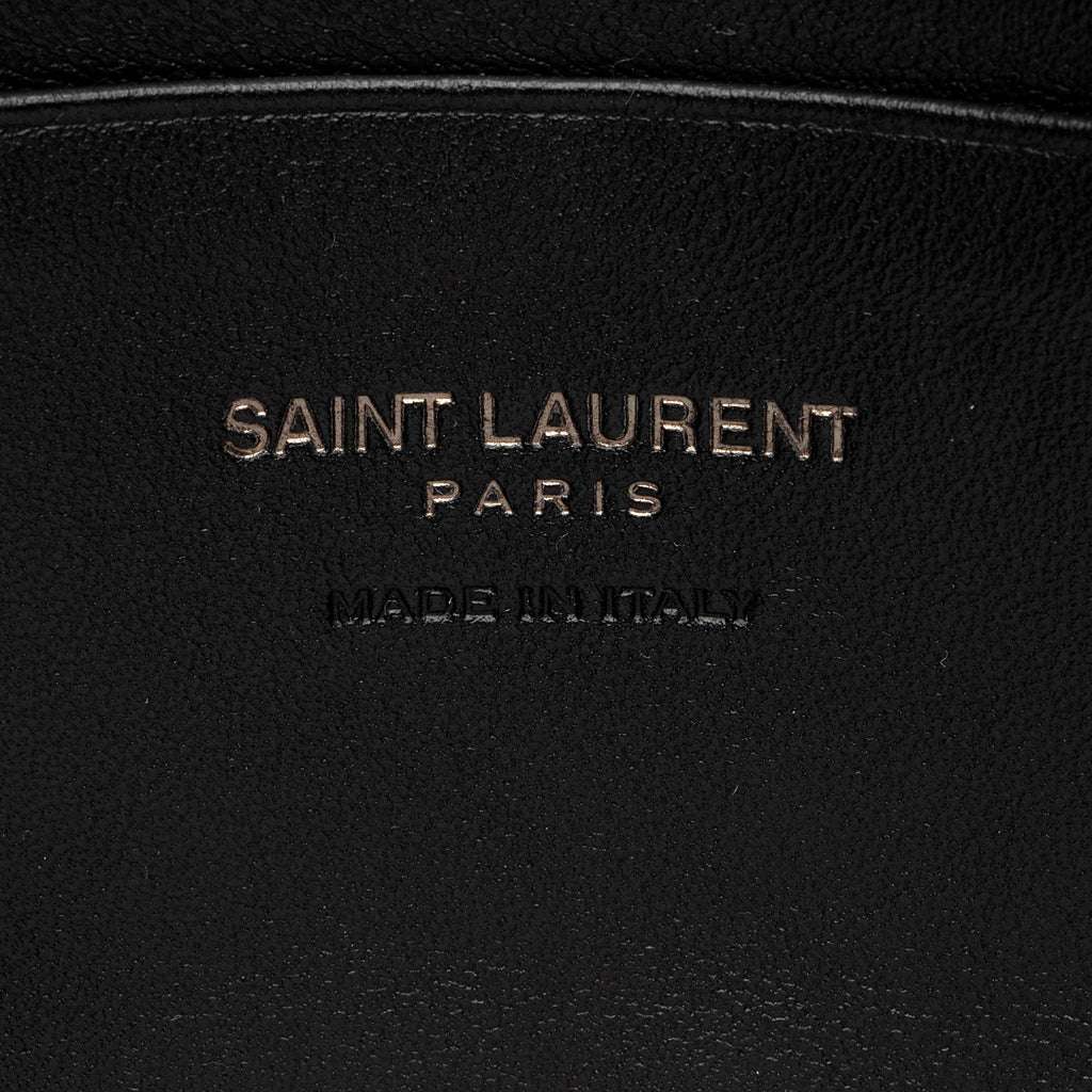 Saint Laurent Matelasse Grain de Poudre Monogram Lou Mini Camera Bag (SHF-CGmBSW)