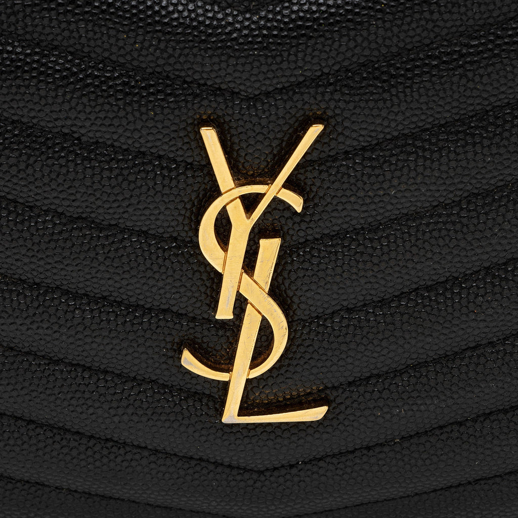 Saint Laurent Matelasse Grain de Poudre Monogram Lou Mini Camera Bag (SHF-sRcb5h)