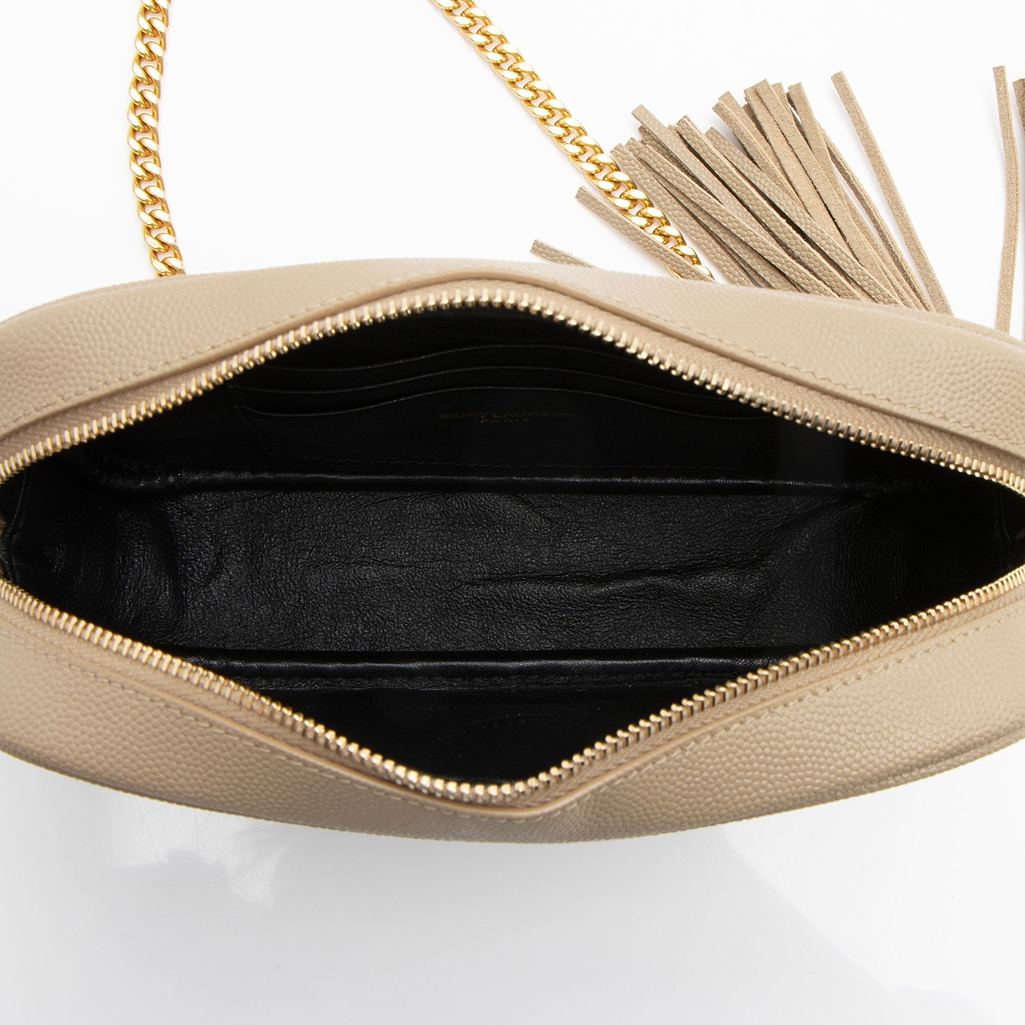 Saint Laurent Matelasse Grain de Poudre Monogram Lou Mini Camera Bag (SHF-uheDKF)