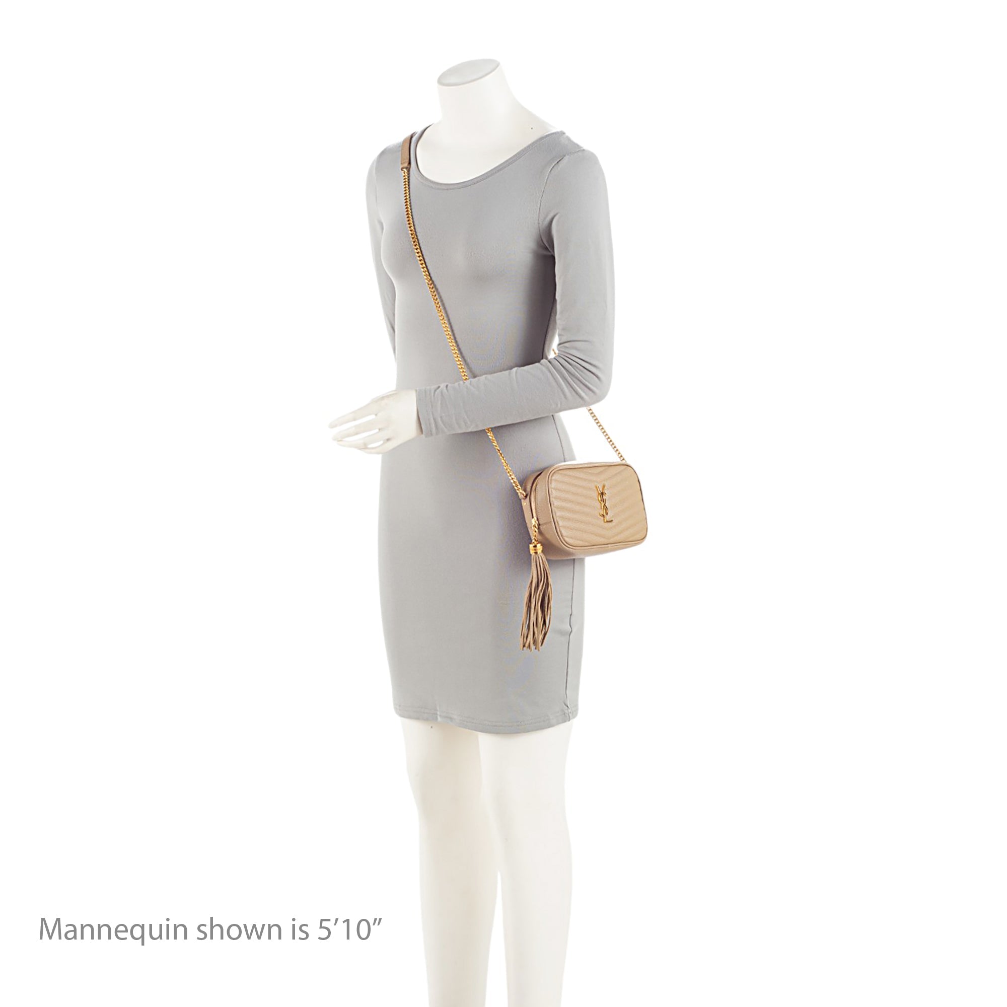 Saint Laurent Matelasse Grain de Poudre Monogram Lou Mini Camera Bag (SHF-uheDKF)