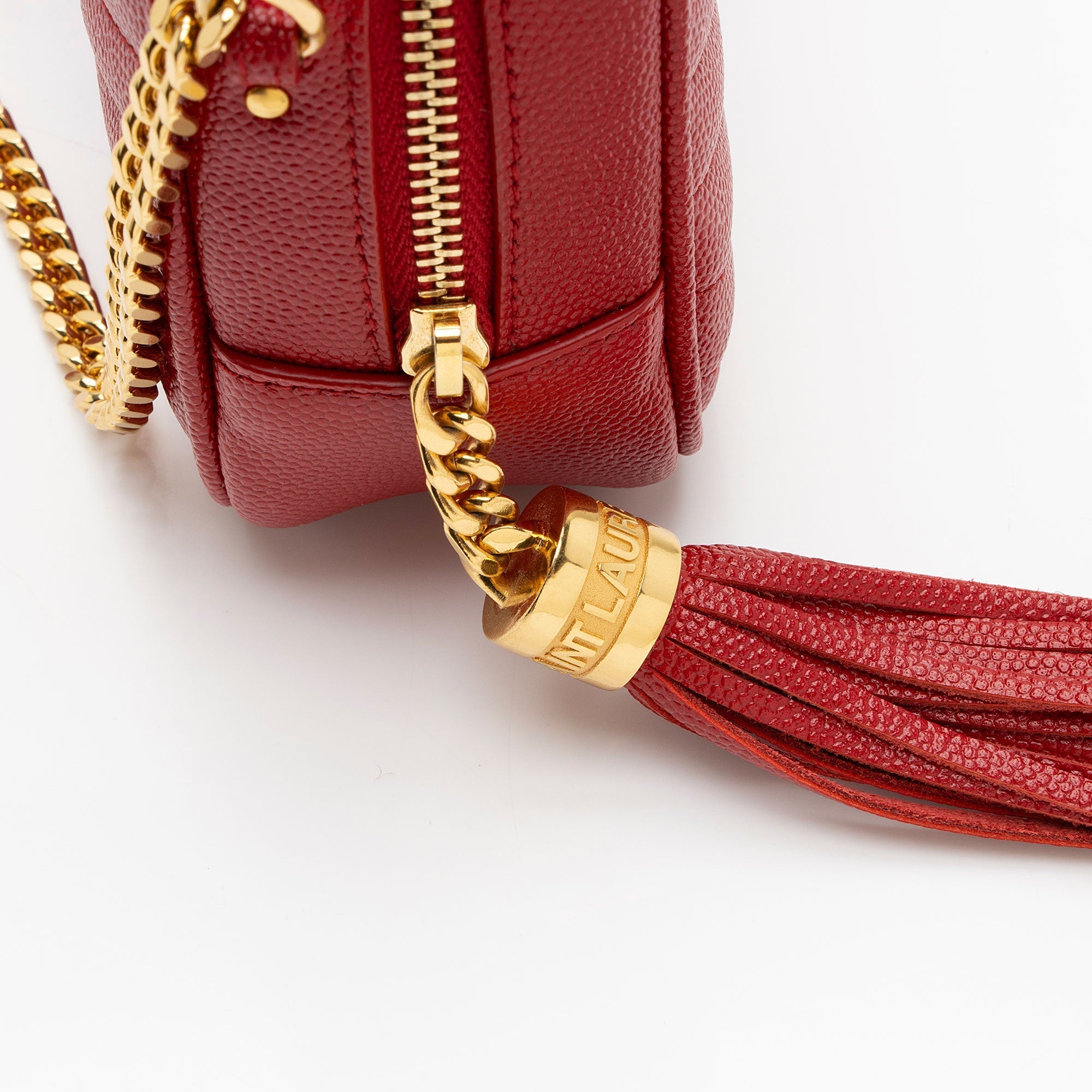 Saint Laurent Matelasse Grain de Poudre Monogram Lou Mini Camera Bag (SHF-QnSMbT)