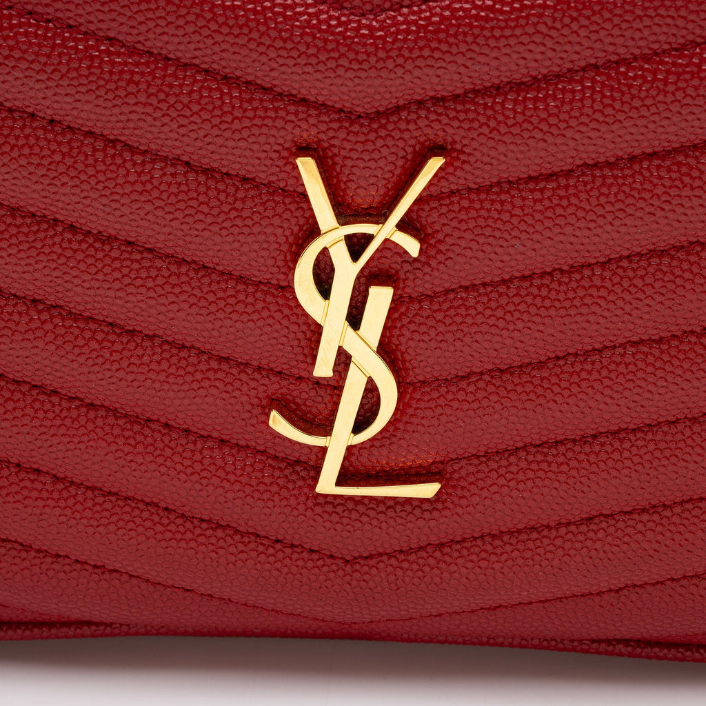 Saint Laurent Matelasse Grain de Poudre Monogram Lou Mini Camera Bag (SHF-QnSMbT)