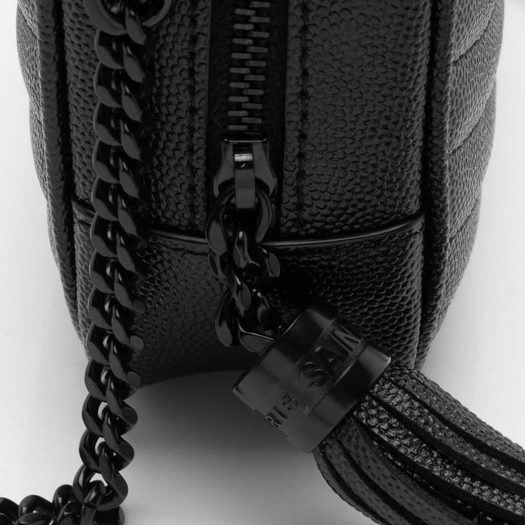 Saint Laurent Matelasse Grain de Poudre Monogram Lou Mini Camera Bag (SHF-UkqO9o)