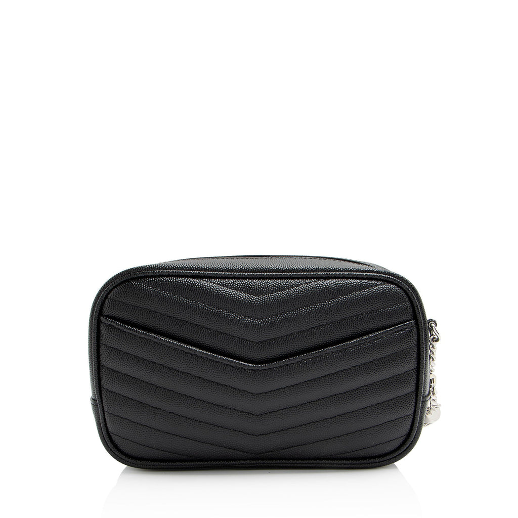 Saint Laurent Matelasse Grain de Poudre Monogram Lou Mini Camera Bag
