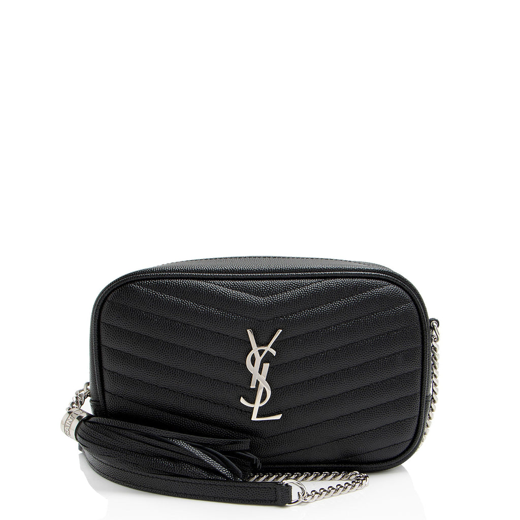 Saint Laurent Matelasse Grain de Poudre Monogram Lou Mini Camera Bag