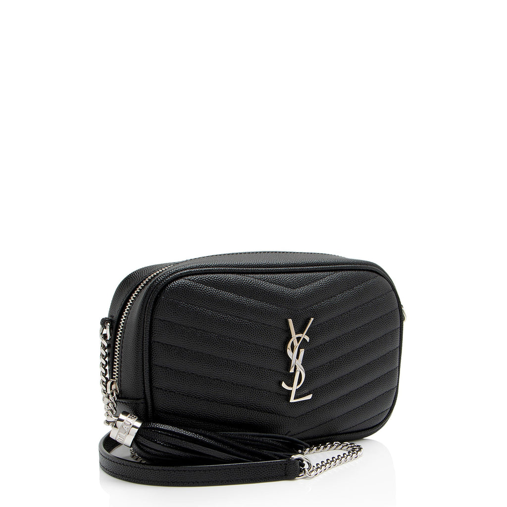 Saint Laurent Matelasse Grain de Poudre Monogram Lou Mini Camera Bag