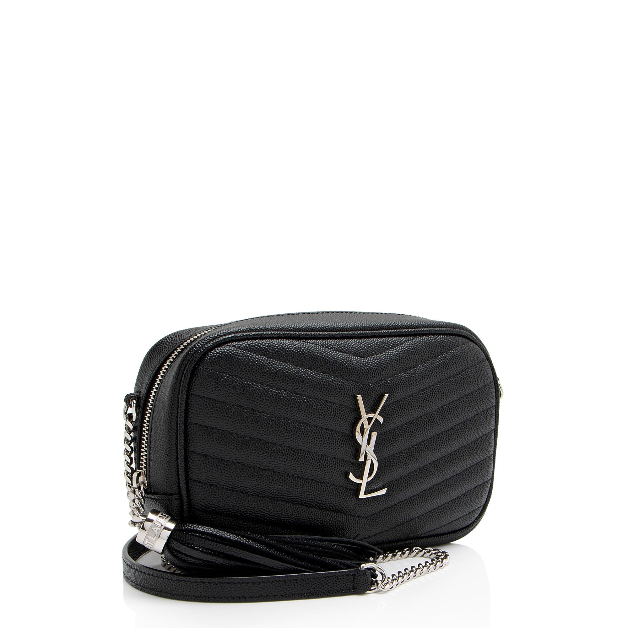 Saint Laurent Matelasse Grain de Poudre Monogram Lou Mini Camera Bag