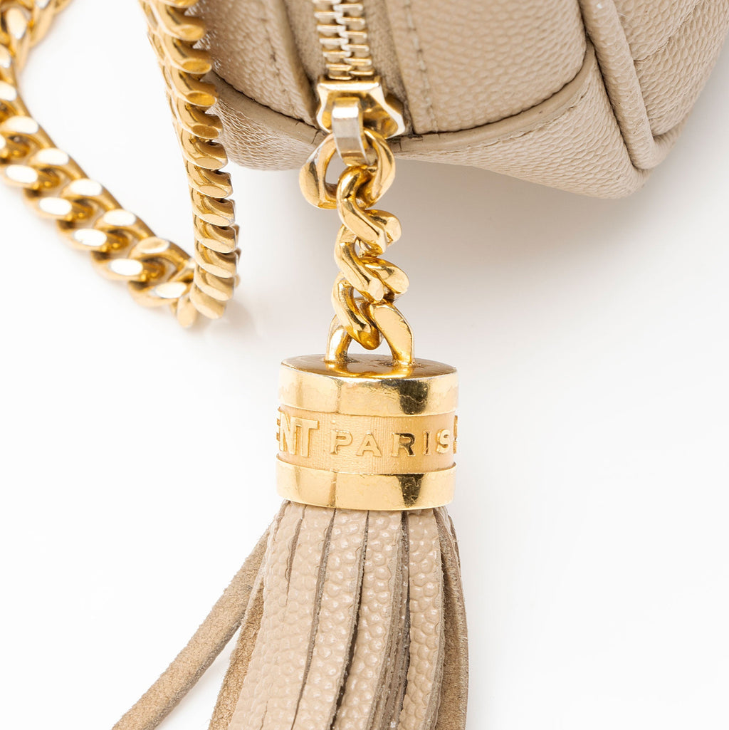 Saint Laurent Matelasse Grain de Poudre Monogram Lou Mini Camera Bag