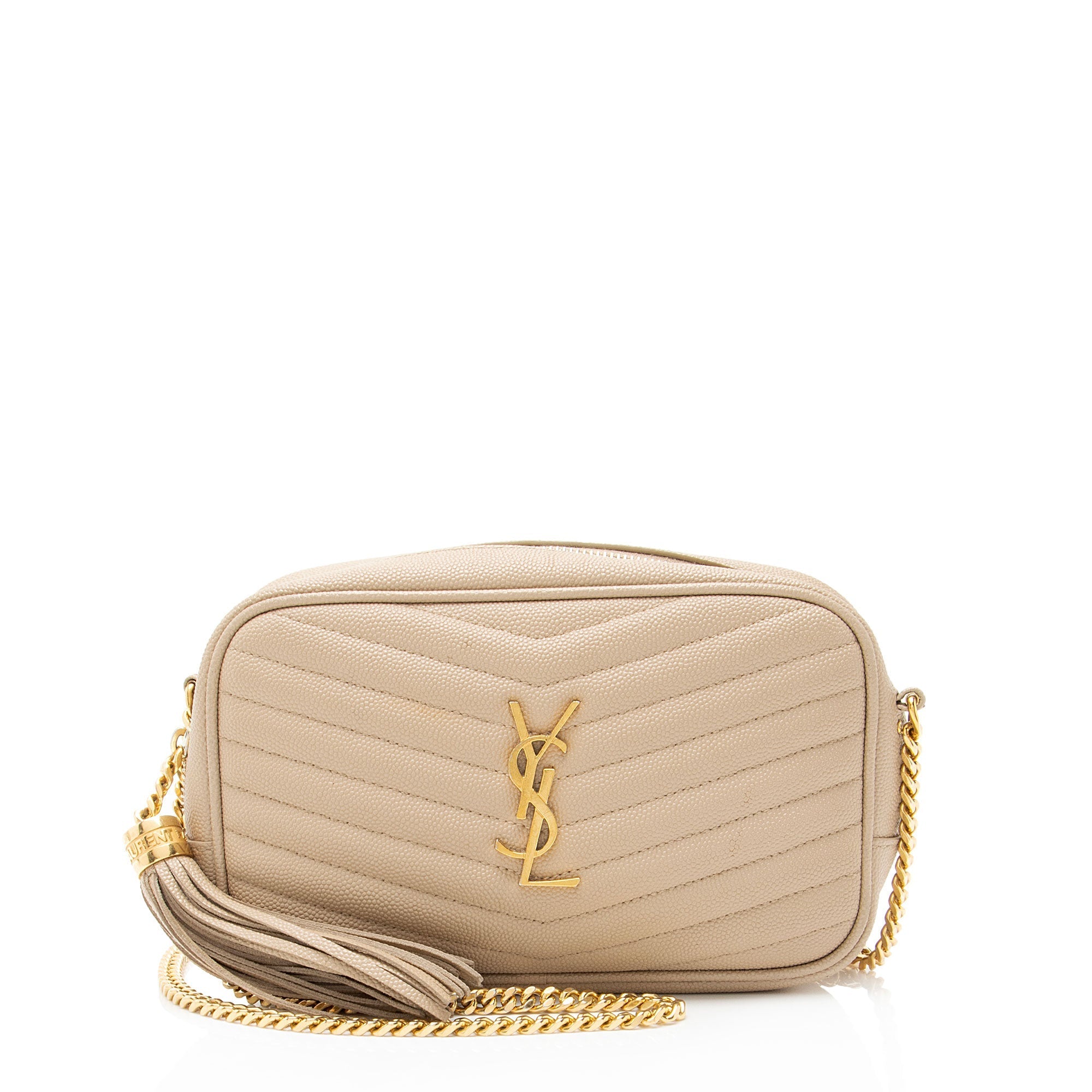 Saint Laurent Matelasse Grain de Poudre Monogram Lou Mini Camera Bag
