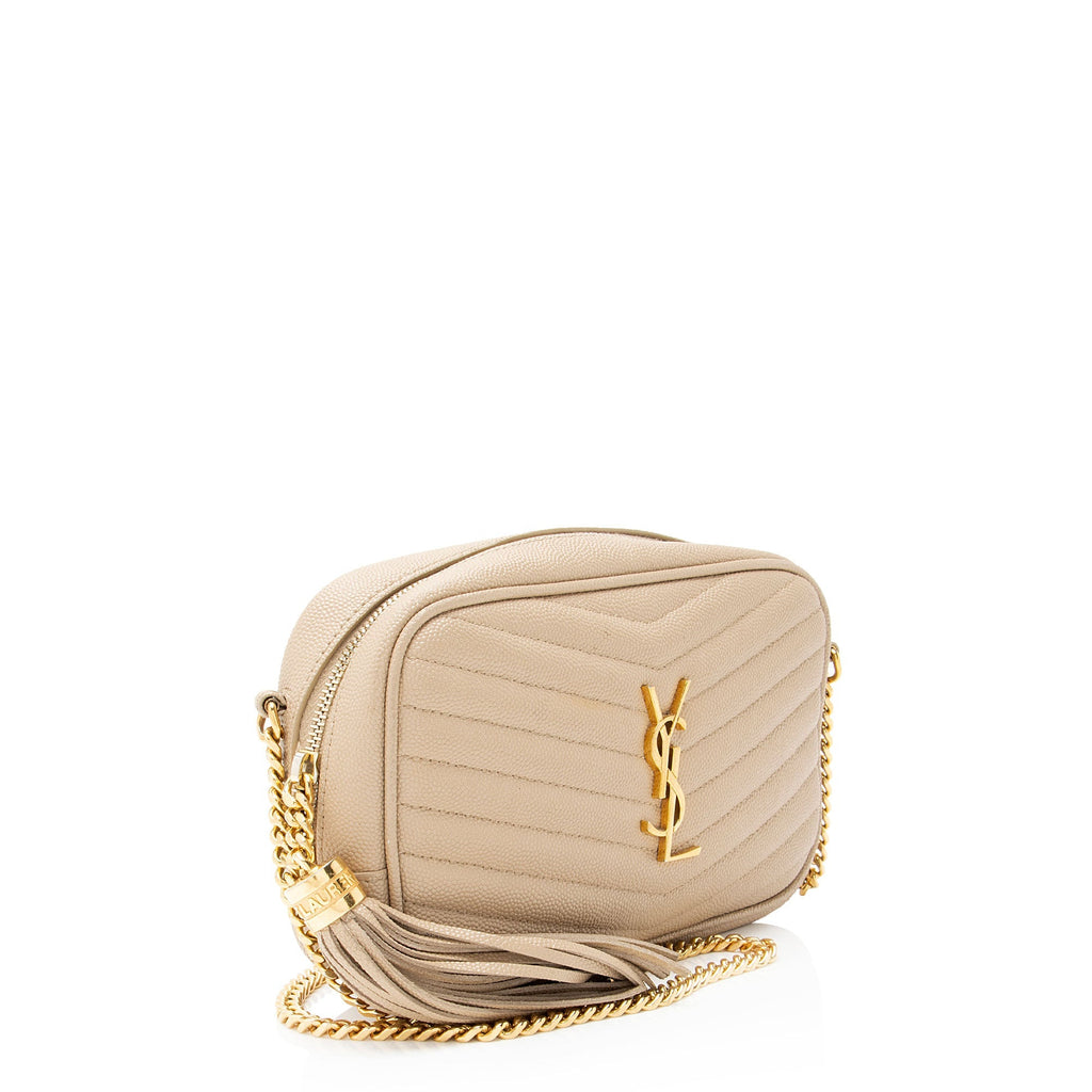 Saint Laurent Matelasse Grain de Poudre Monogram Lou Mini Camera Bag