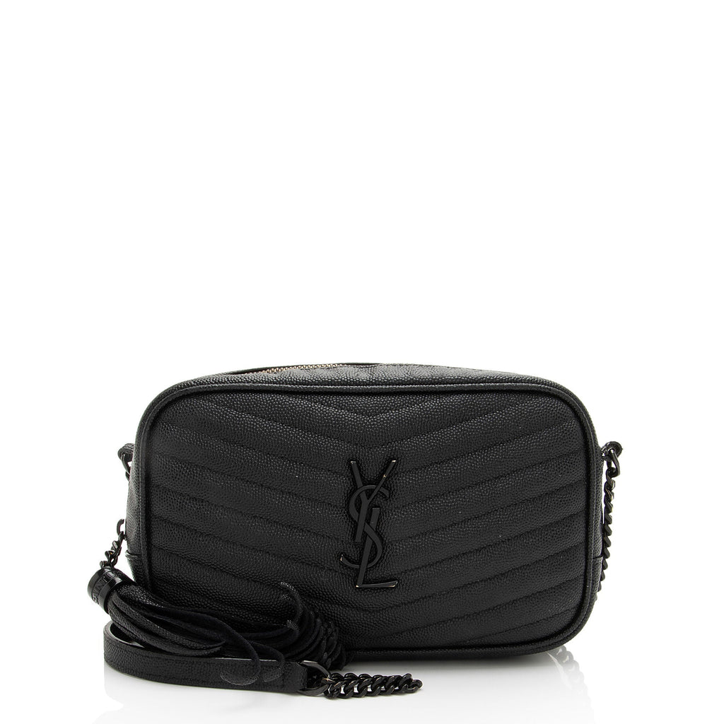 Saint Laurent Matelasse Grain de Poudre Monogram Lou Mini Camera Bag