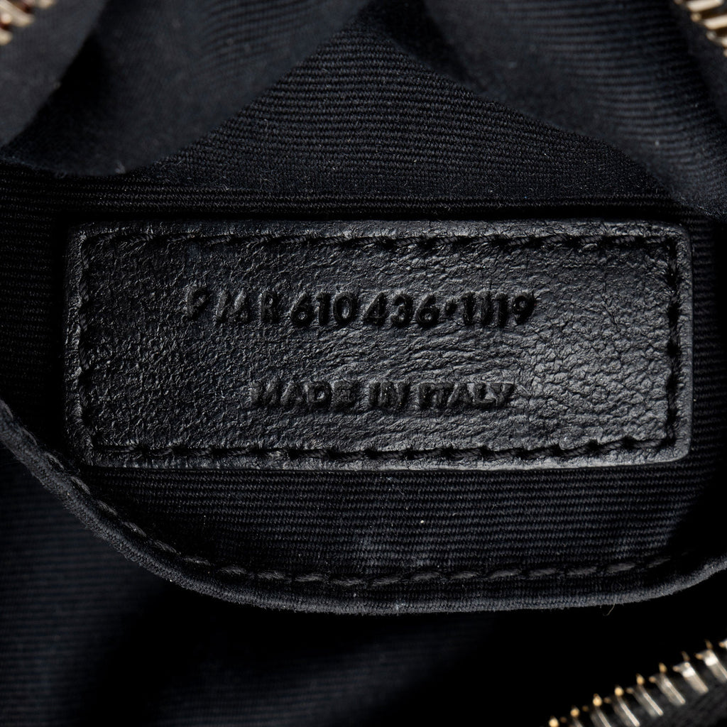 Saint Laurent Matelasse Grain de Poudre Monogram Vinyle Round Camera Bag - FINAL SALE