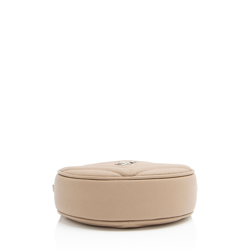 Saint Laurent Matelasse Grain de Poudre Monogram Vinyle Round Camera Bag