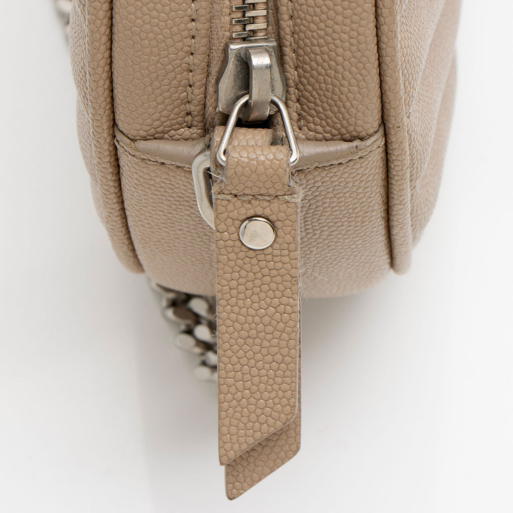 Saint Laurent Matelasse Grain de Poudre Monogram Vinyle Round Camera Bag