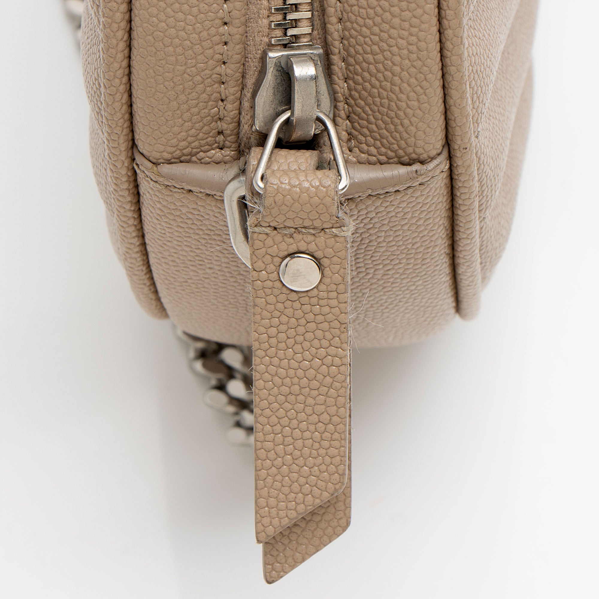 Saint Laurent Matelasse Grain de Poudre Monogram Vinyle Round Camera Bag
