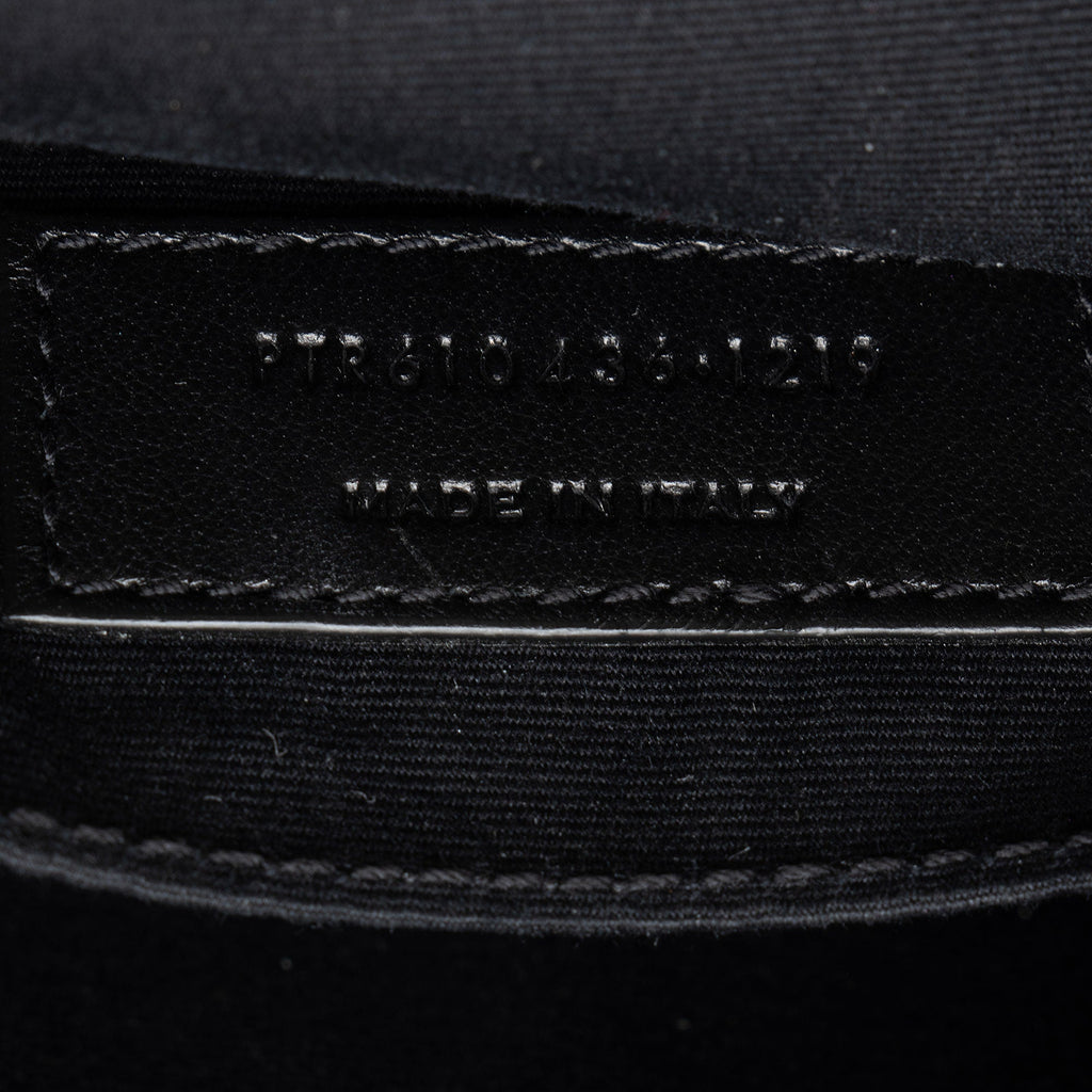 Saint Laurent Matelasse Grain de Poudre Monogram Vinyle Round Camera Bag
